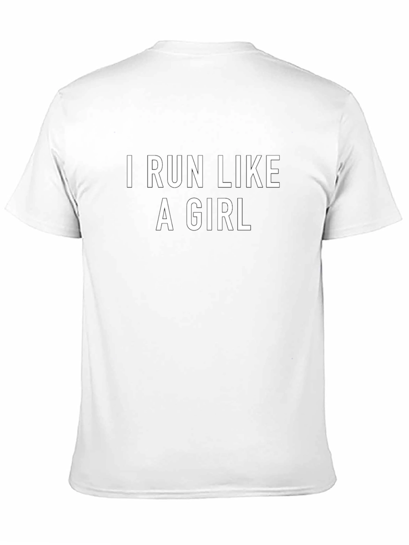 I Run Like A Girl Black Graphic T-Shirt