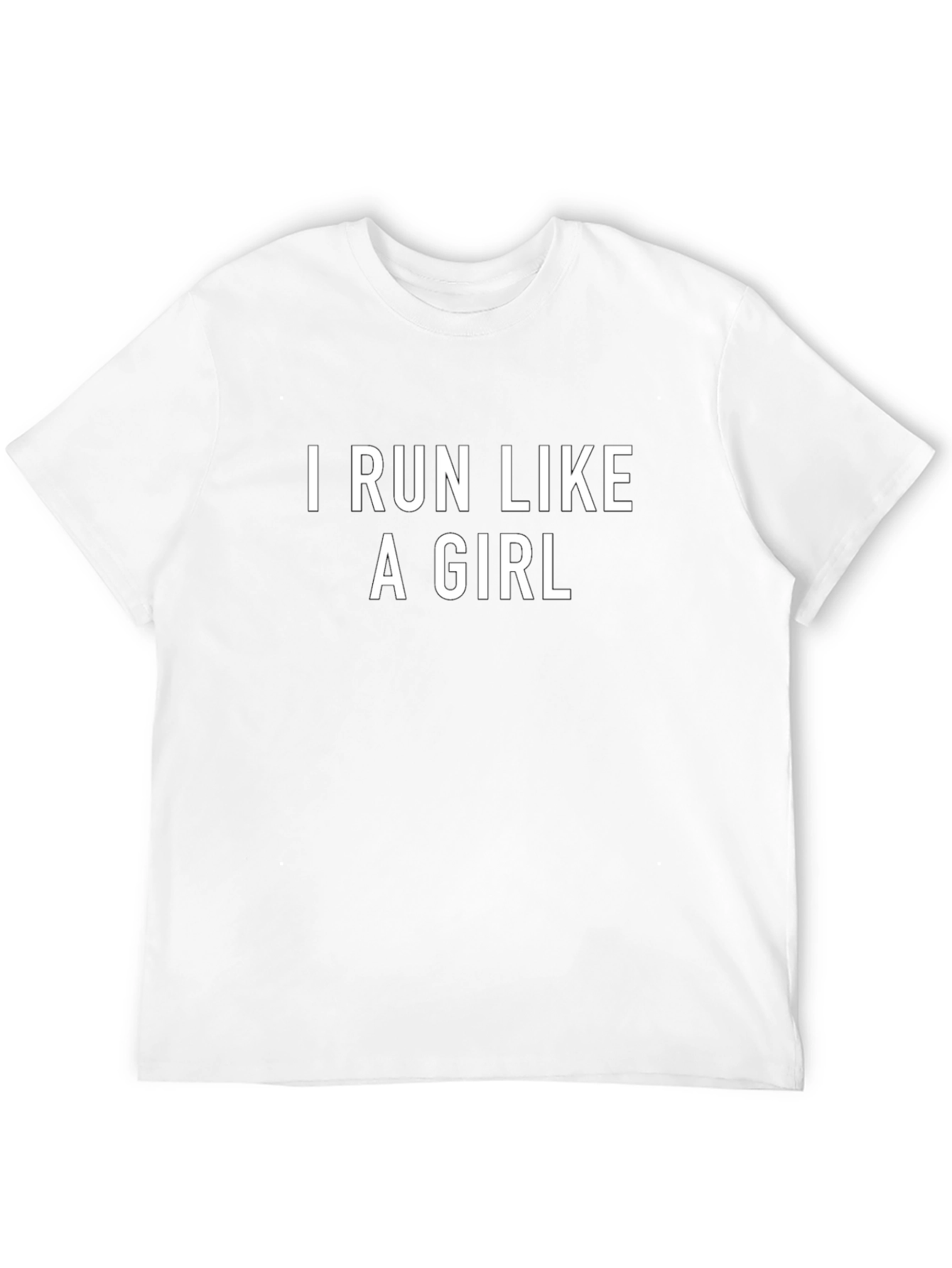 I Run Like A Girl Black Graphic T-Shirt