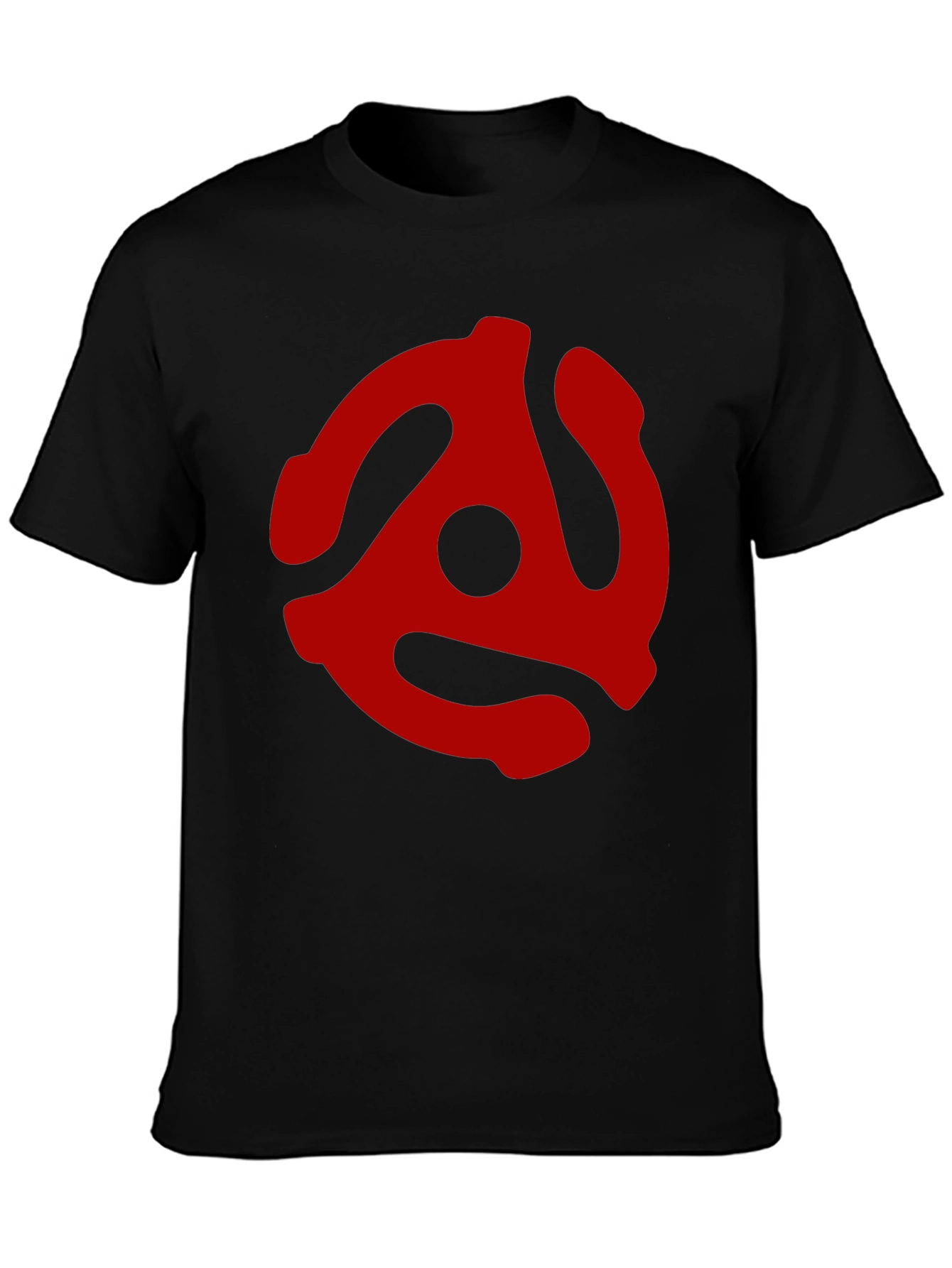 Red 45 RPM Adapter Graphic Tee - Black