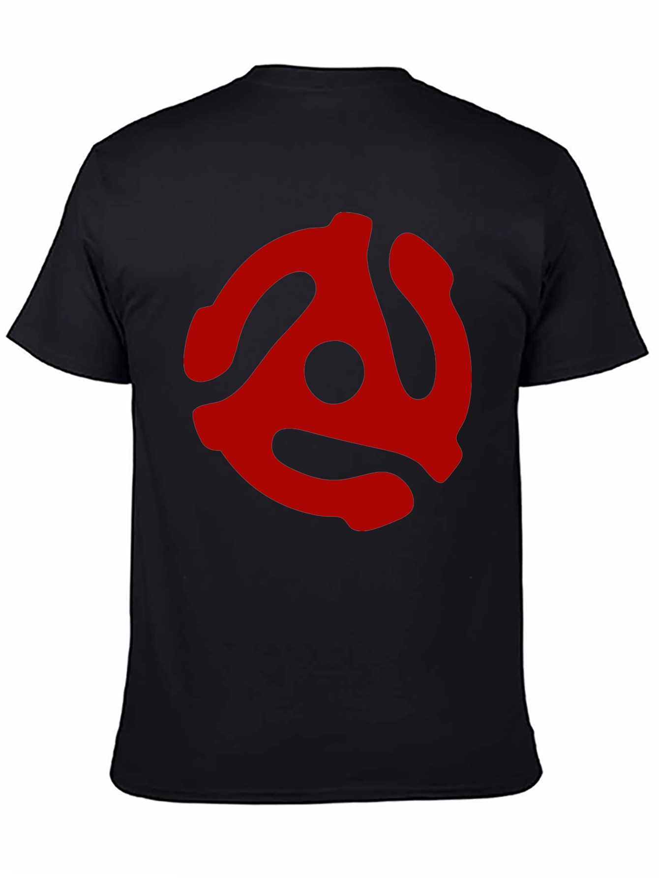 Red 45 RPM Adapter Graphic Tee - Black