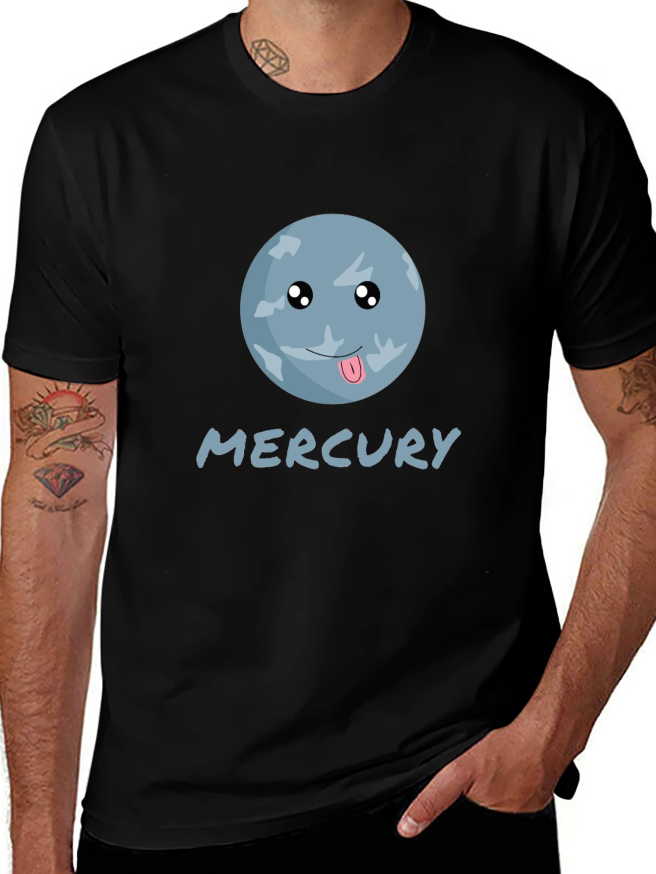 Mercury Planet Tongue T-Shirt - Space Geek Tee