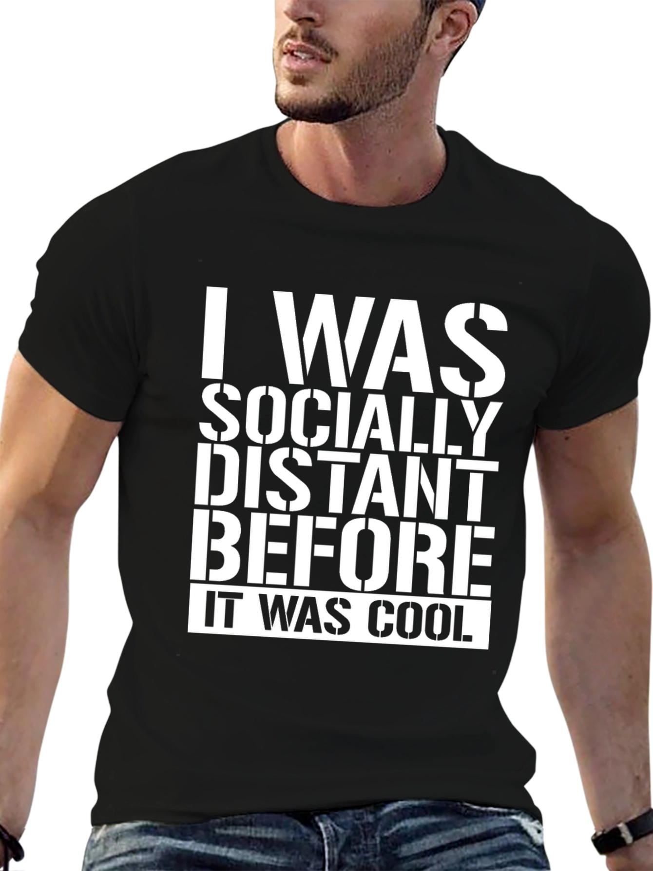 Socially Distant T-Shirt - Funny Novelty Tee