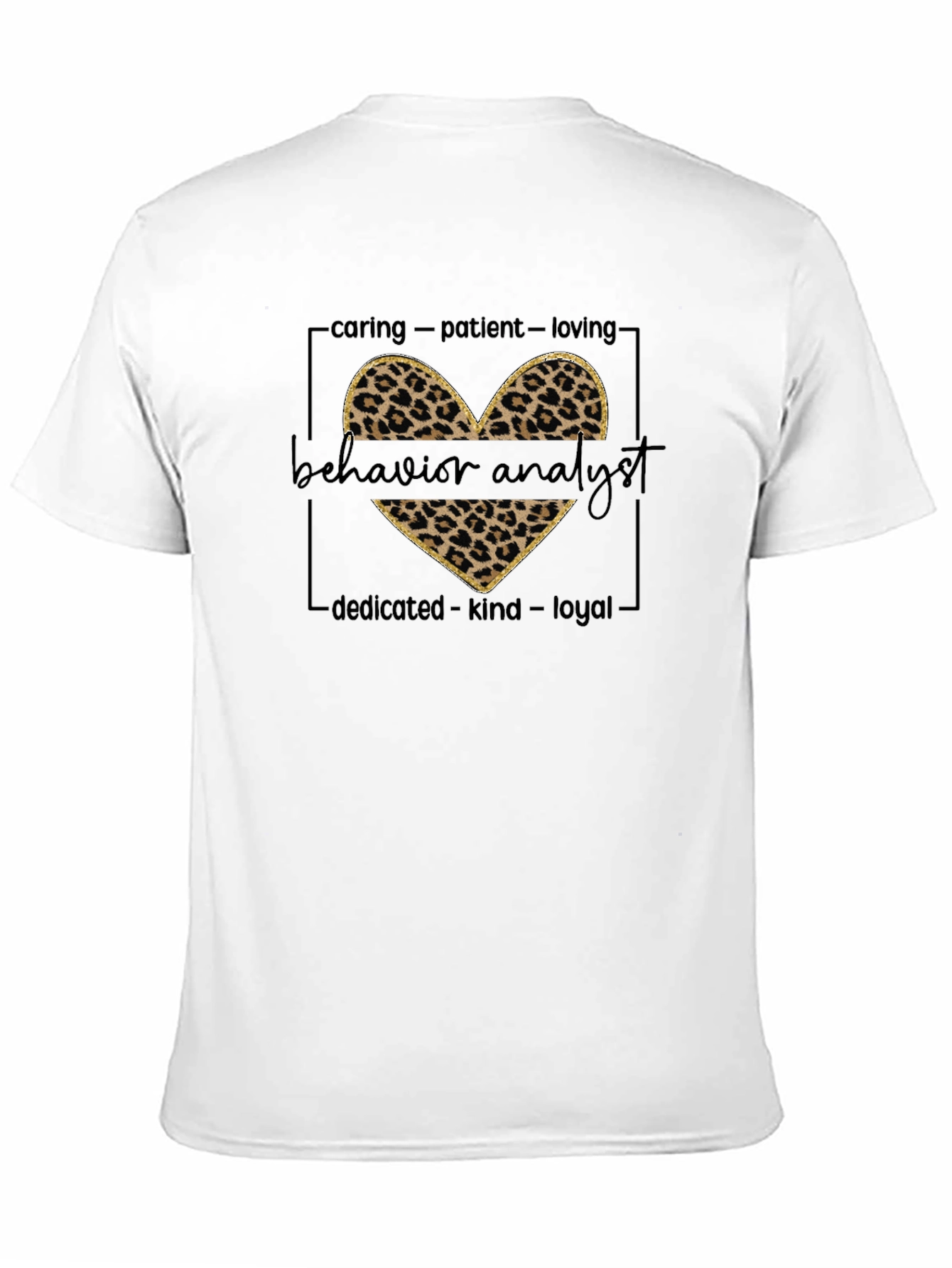 Behavior Analyst Leopard Heart Graphic Tee