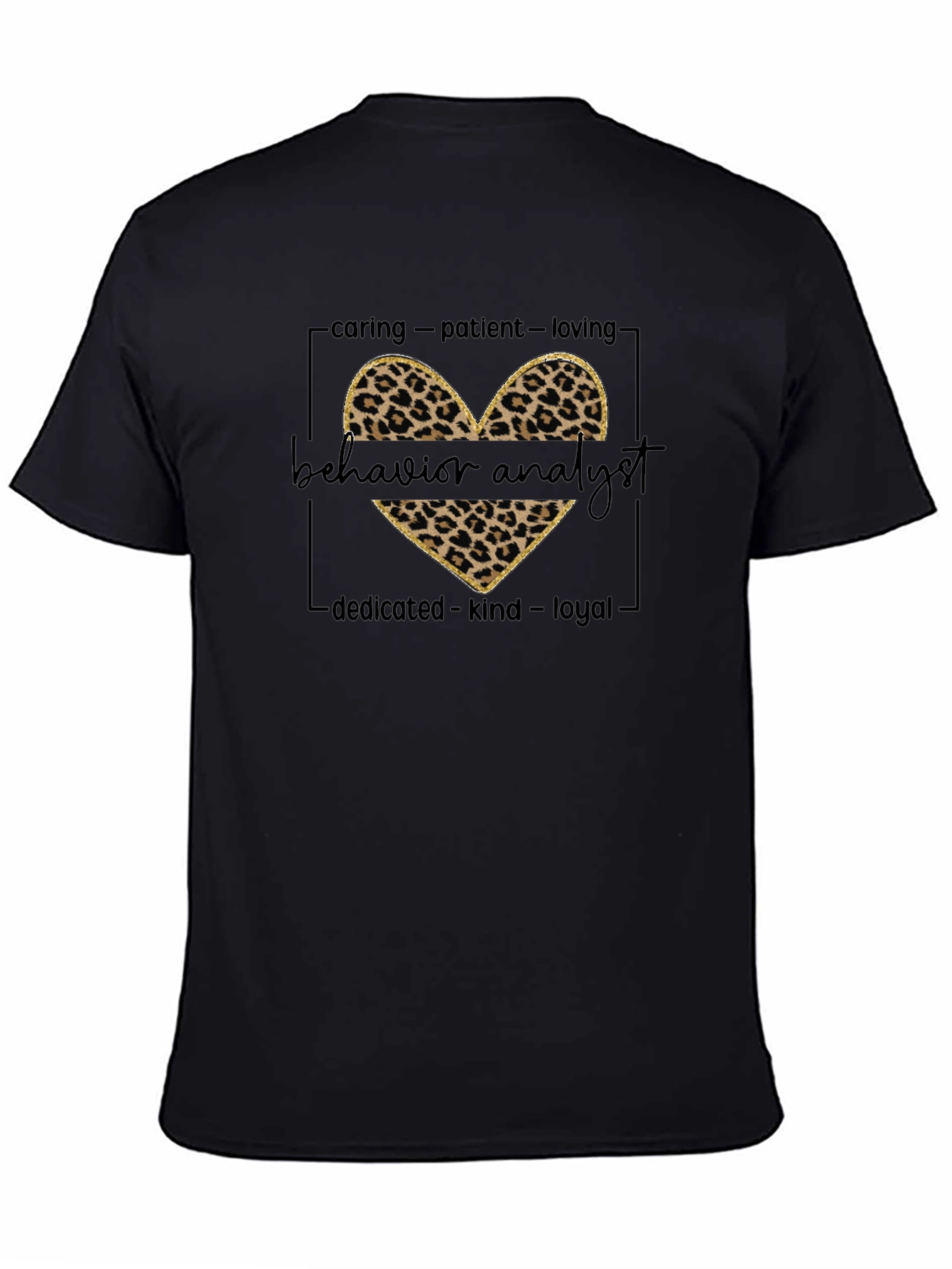 Behavior Analyst Leopard Heart Graphic Tee