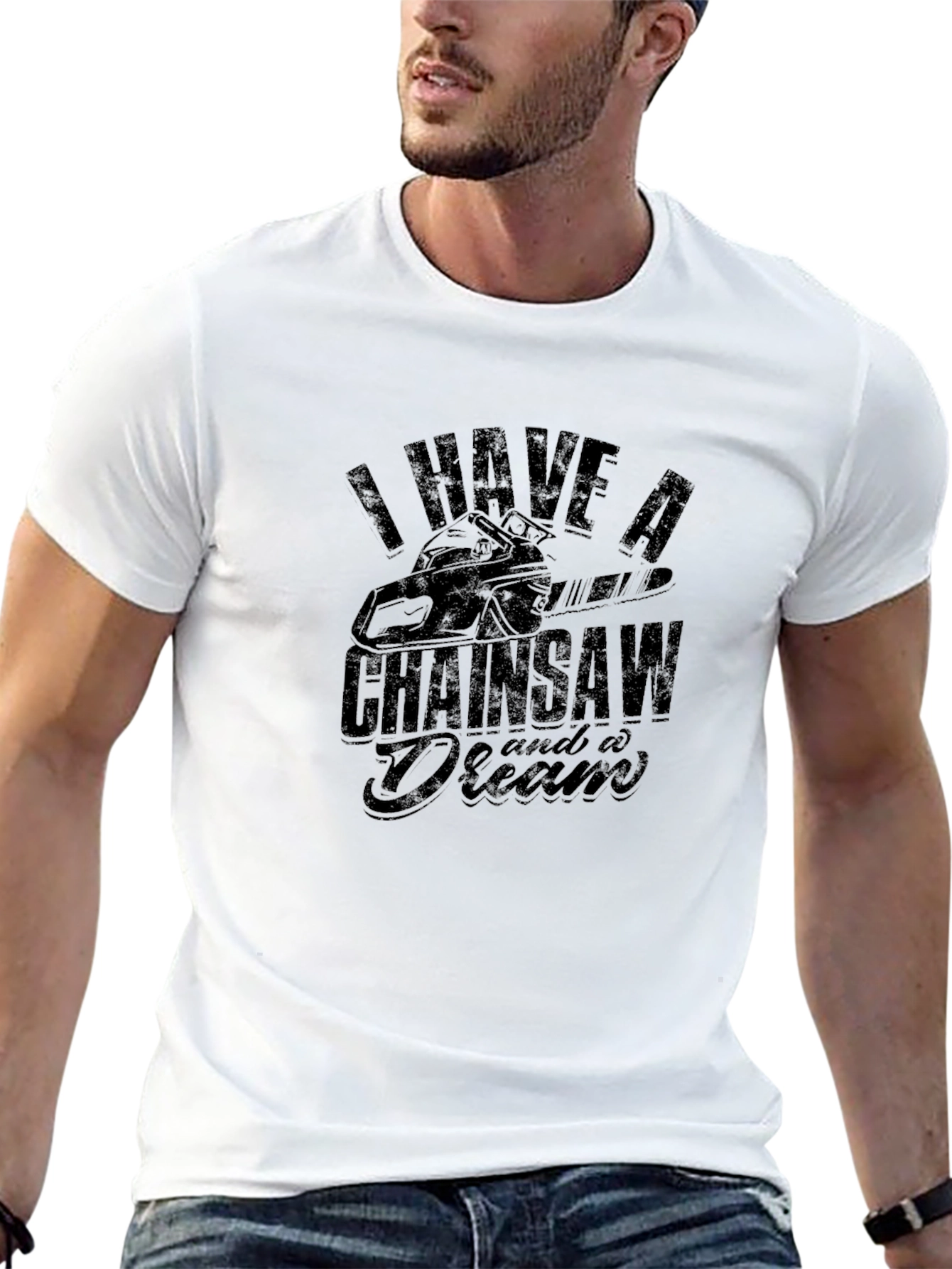 Chainsaw Dream Graphic Tee - Black Cotton