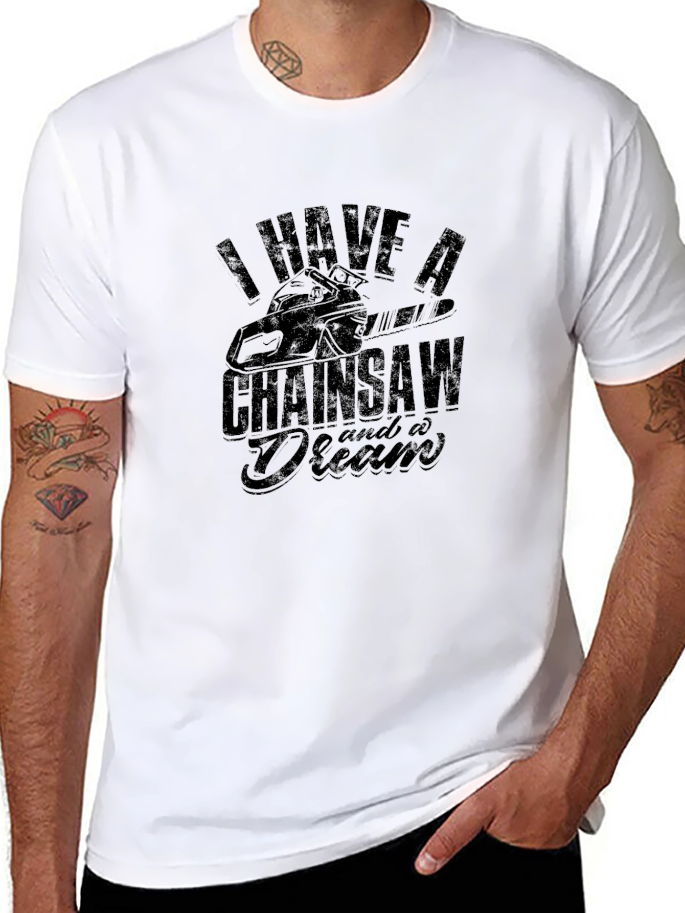 Chainsaw Dream Graphic Tee - Black Cotton