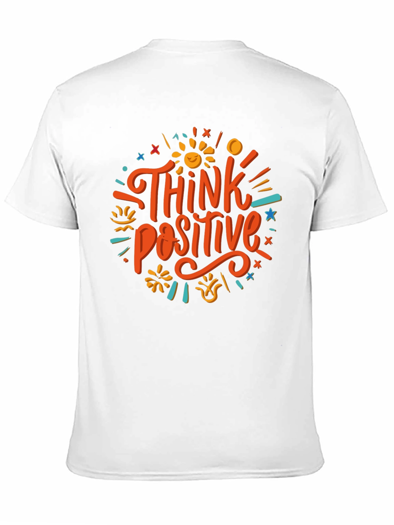 Think Positive Graphic Tee - Black Cotton Blend