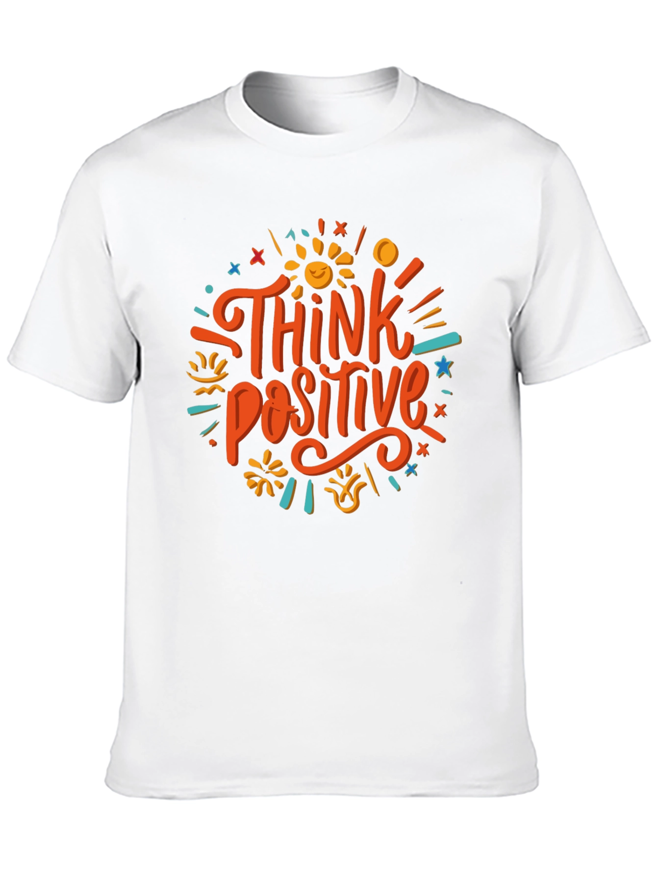 Think Positive Graphic Tee - Black Cotton Blend