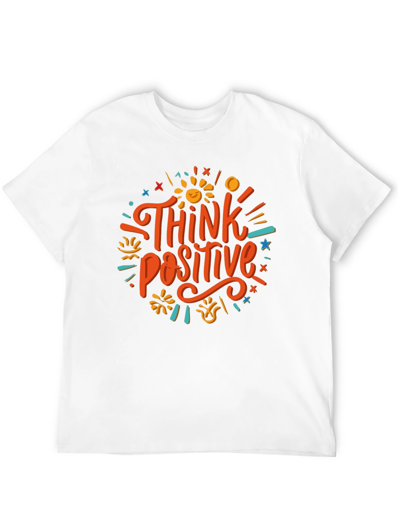 Think Positive Graphic Tee - Black Cotton Blend