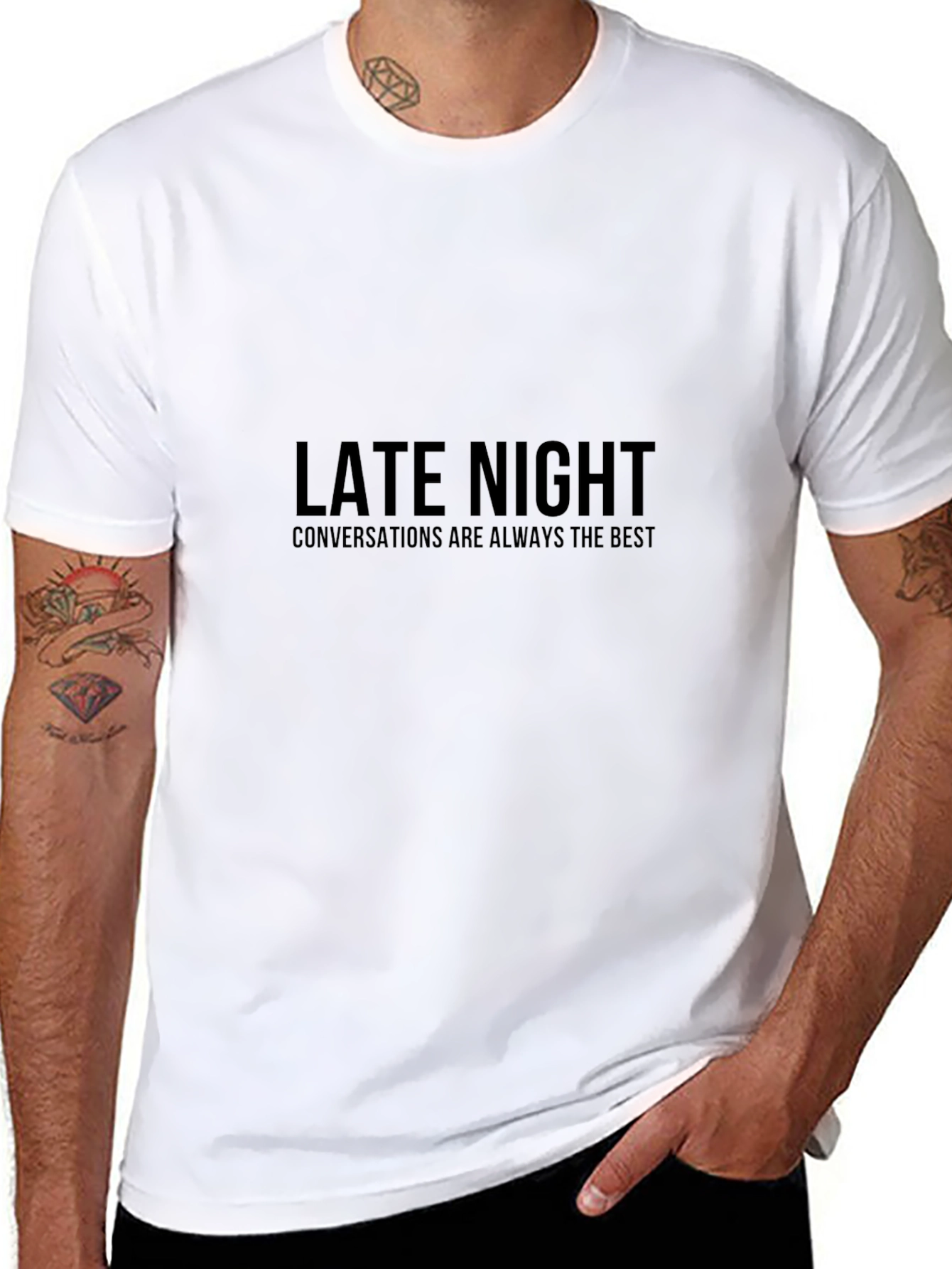 Late Night Conversations T-Shirt - Black