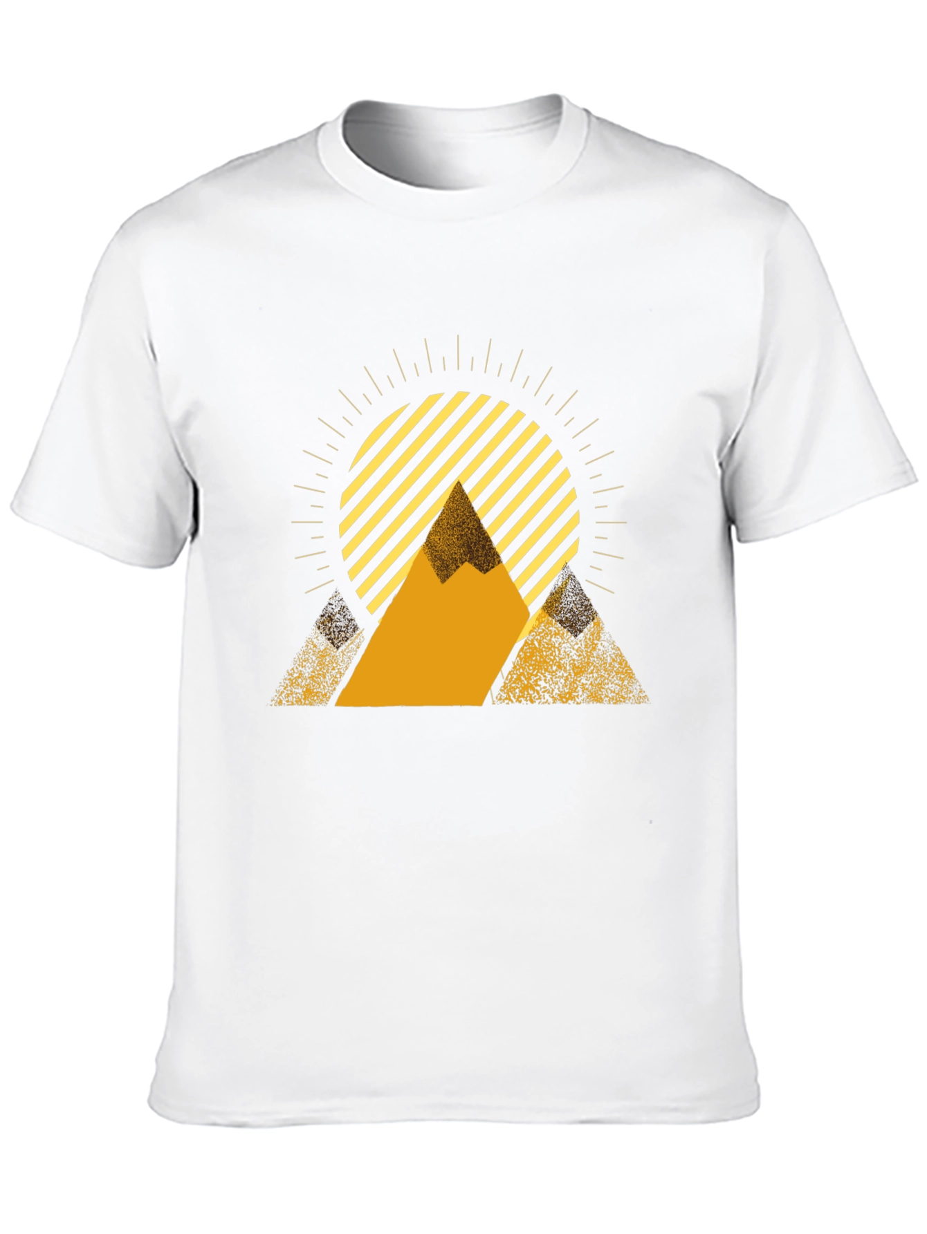 Mens Black Graphic Tee - Sunrise Mountain Design