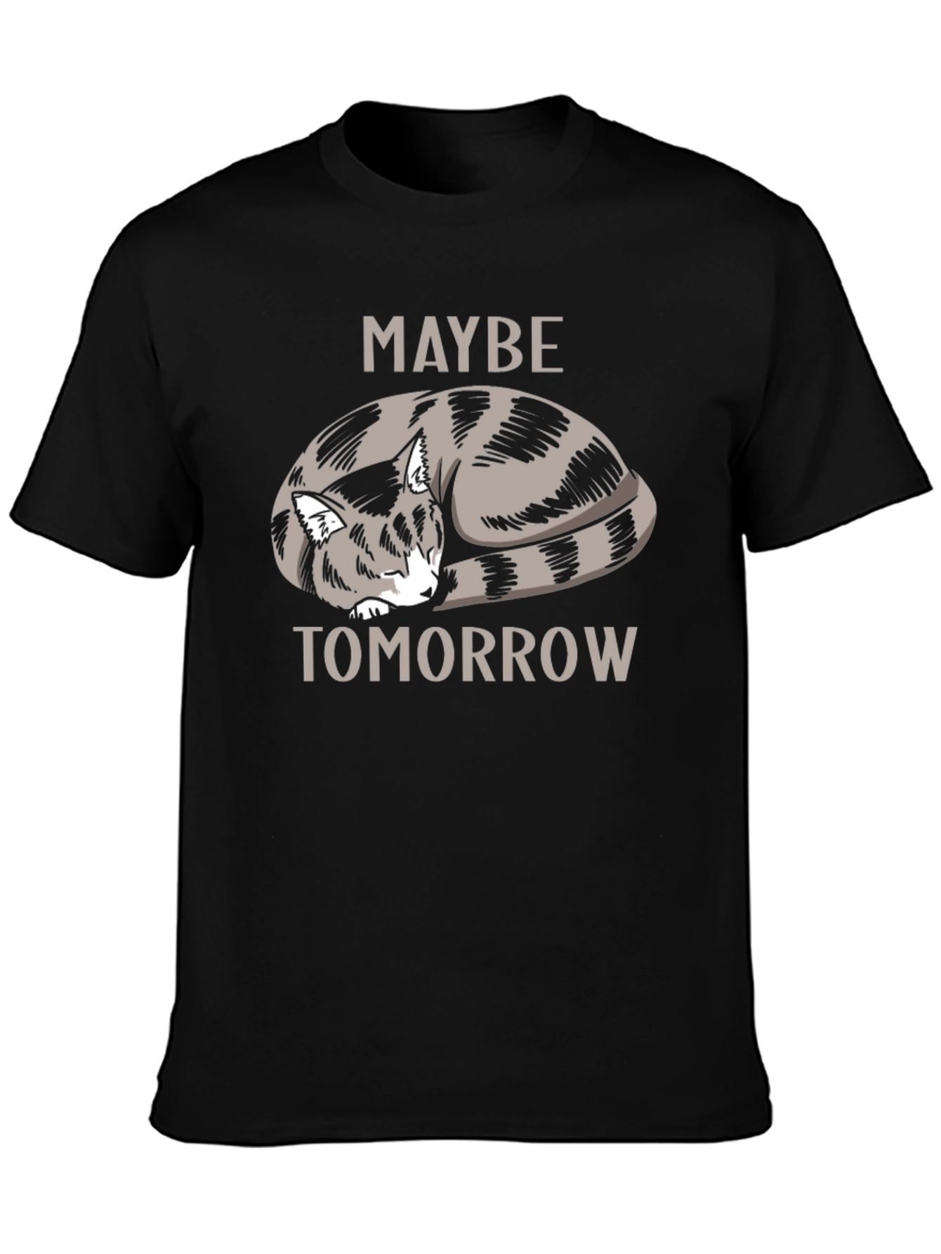 Maybe Tomorrow Cat Graphic T-Shirt