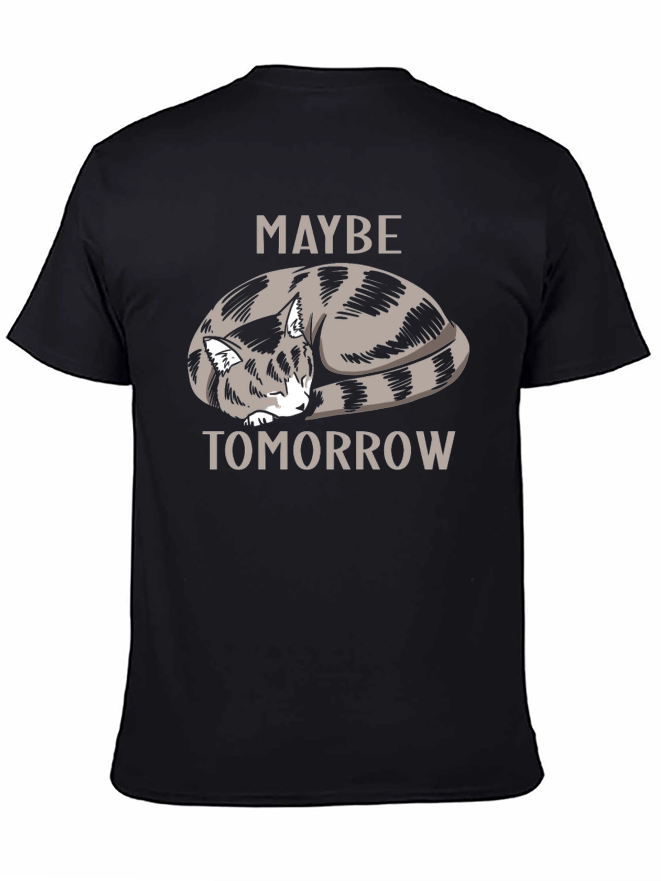 Maybe Tomorrow Cat Graphic T-Shirt