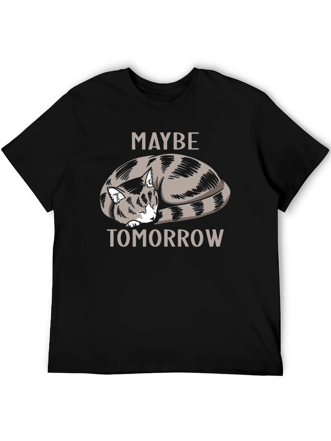 Maybe Tomorrow Cat Graphic T-Shirt
