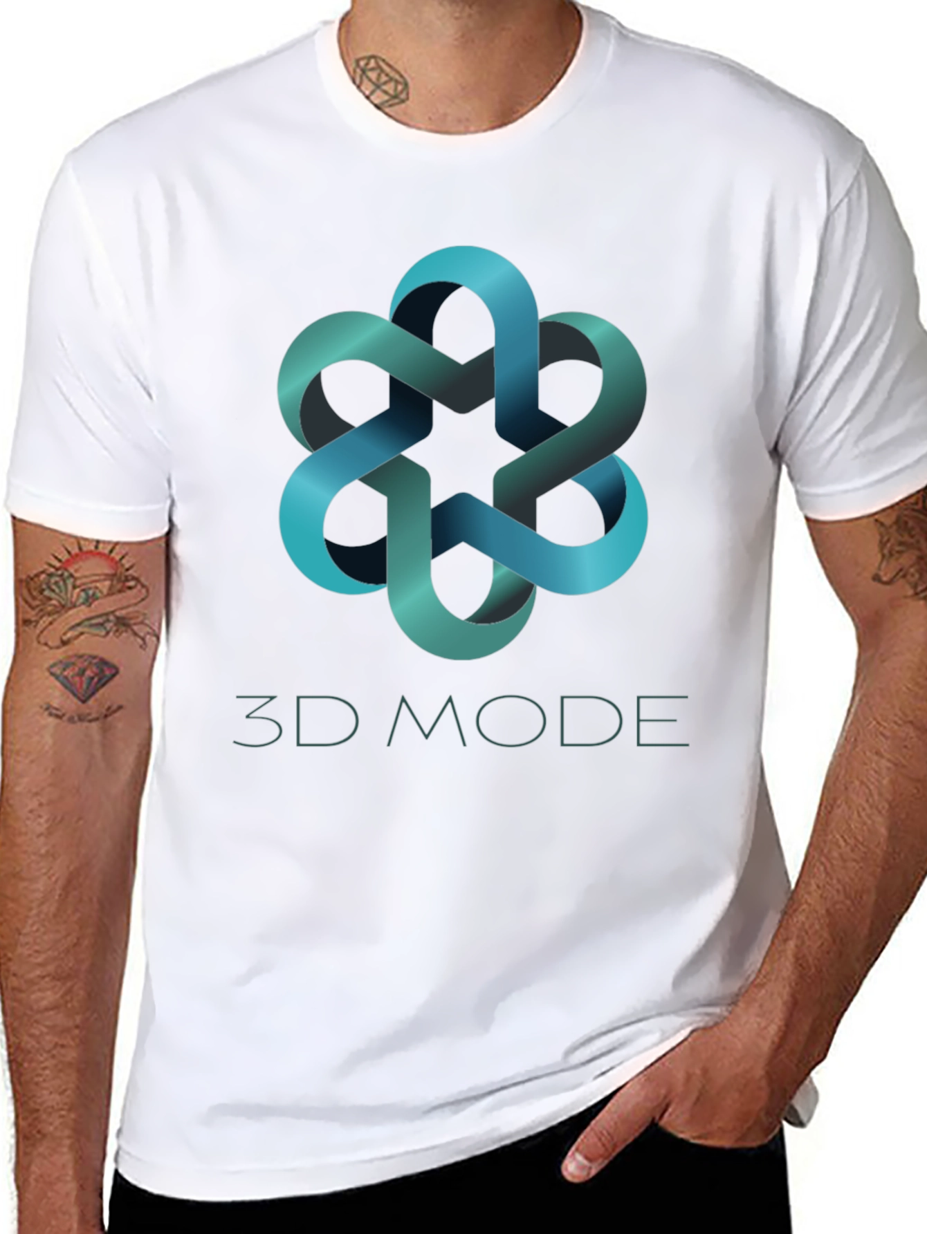 3D Mode Stylish Graphic Tee