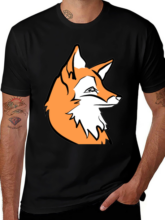 Fox Graphic Black T-Shirt - Stylish Casual Wear