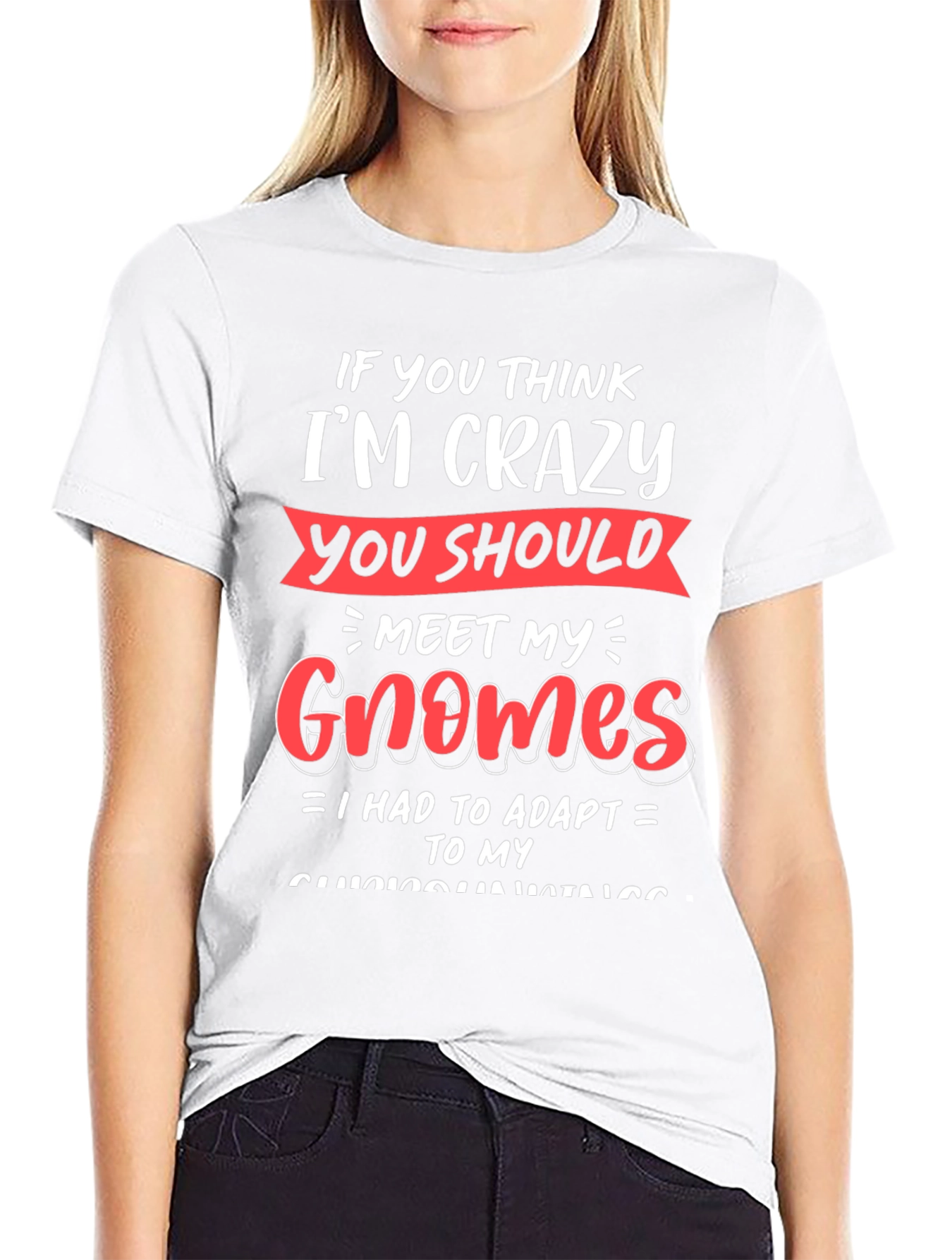 Crazy Gnomes Graphic T-Shirt - Funny Novelty Tee