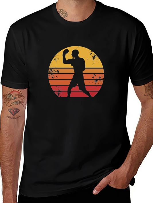 Retro Boxer Graphic Tee - Black