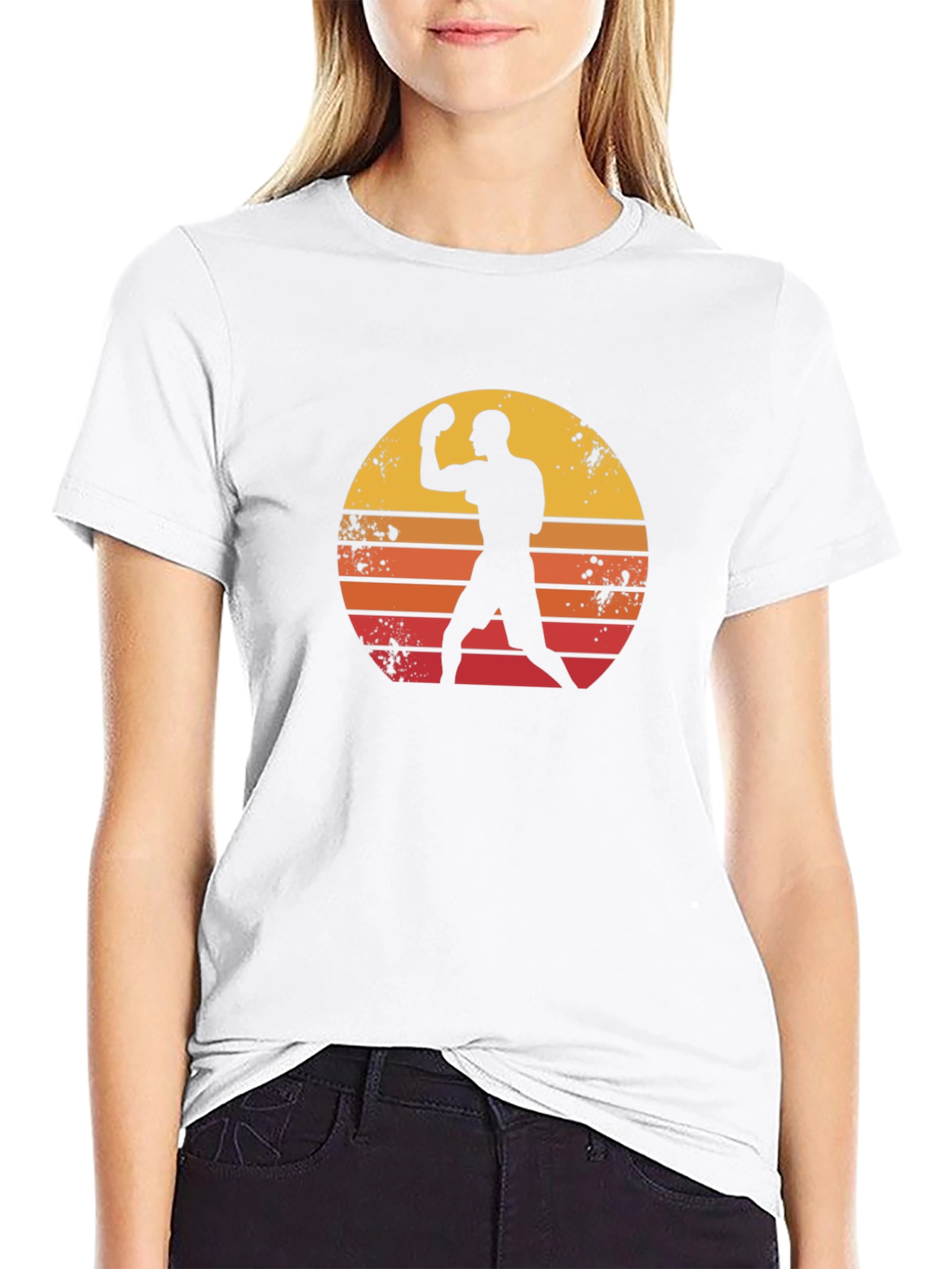Retro Boxer Graphic Tee - Black