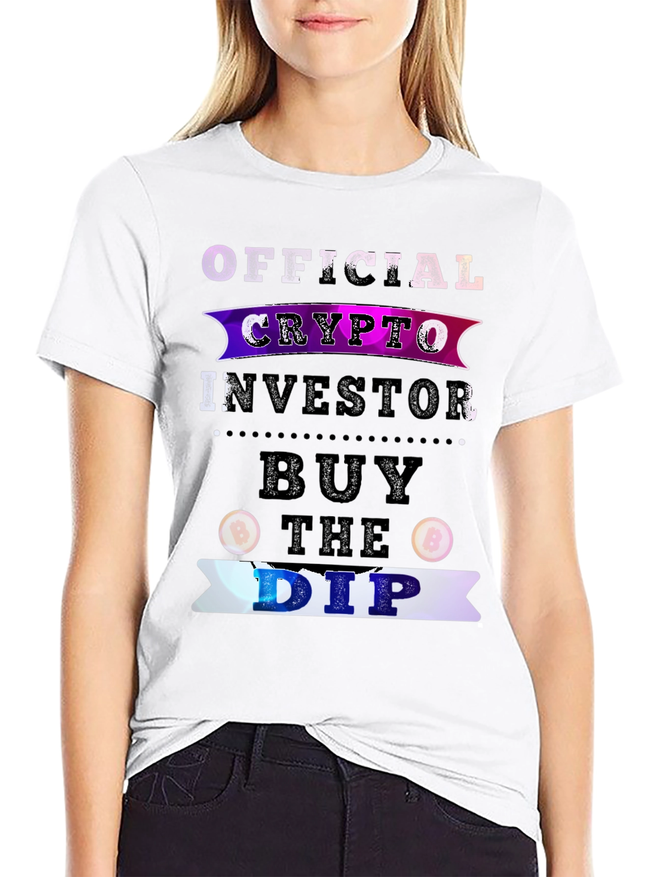 Crypto Investor Buy the Dip Black T-Shirt