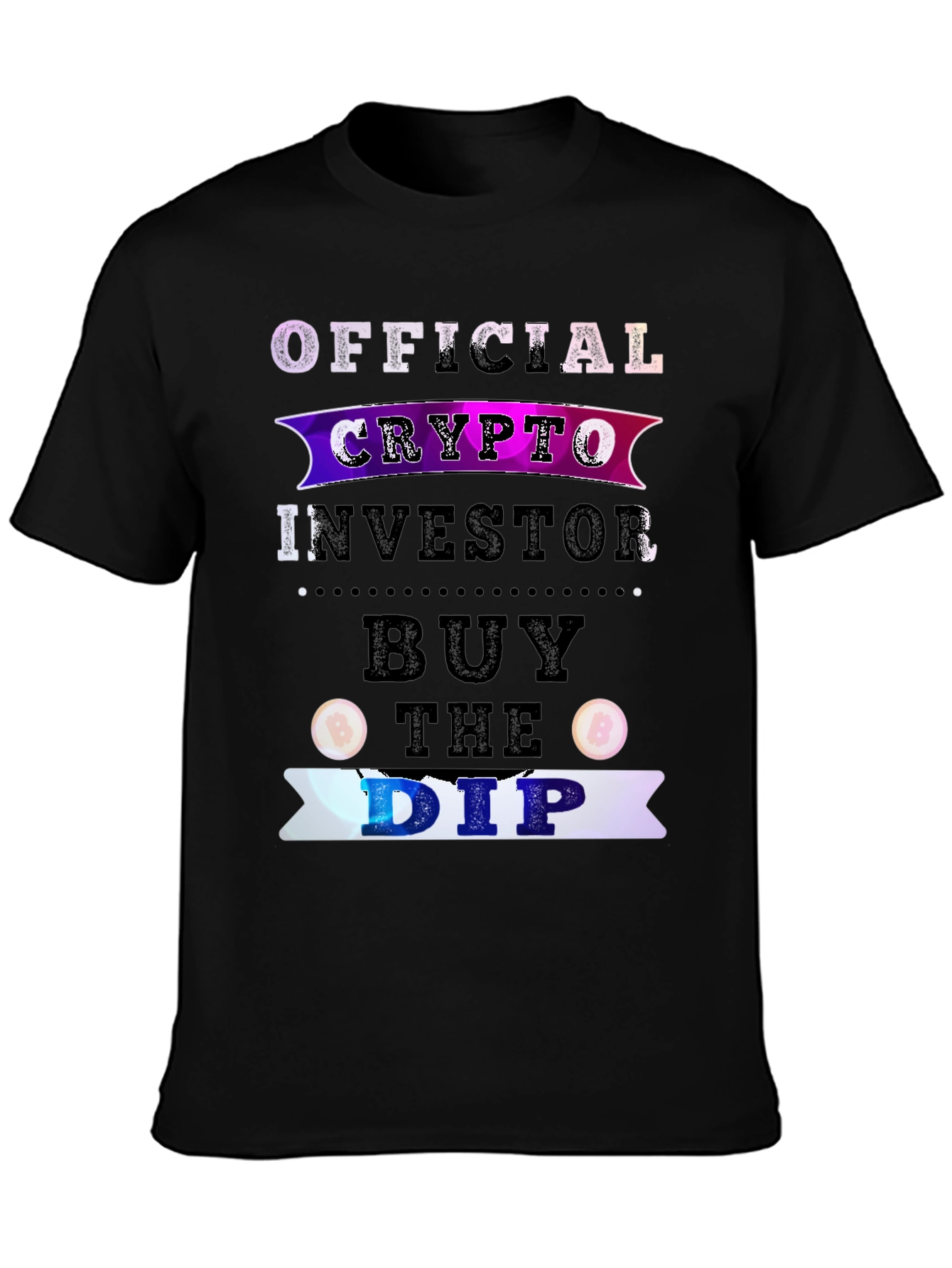 Crypto Investor Buy the Dip Black T-Shirt