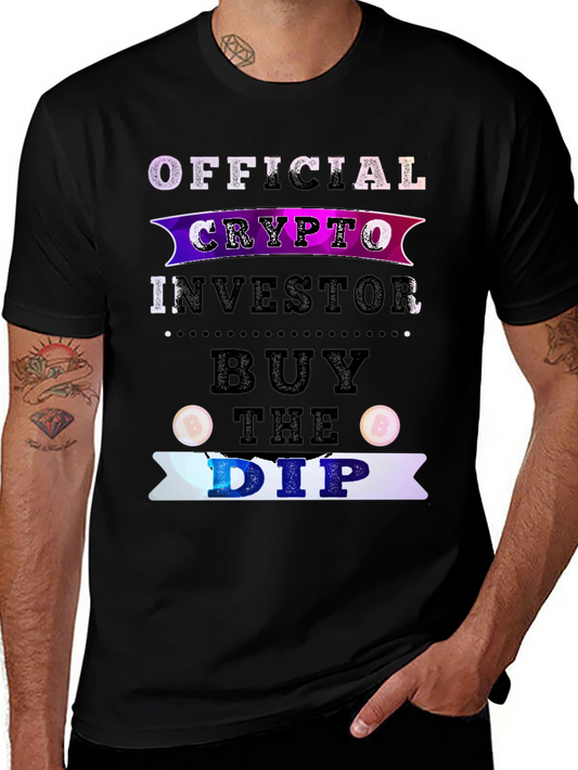 Crypto Investor Buy the Dip Black T-Shirt