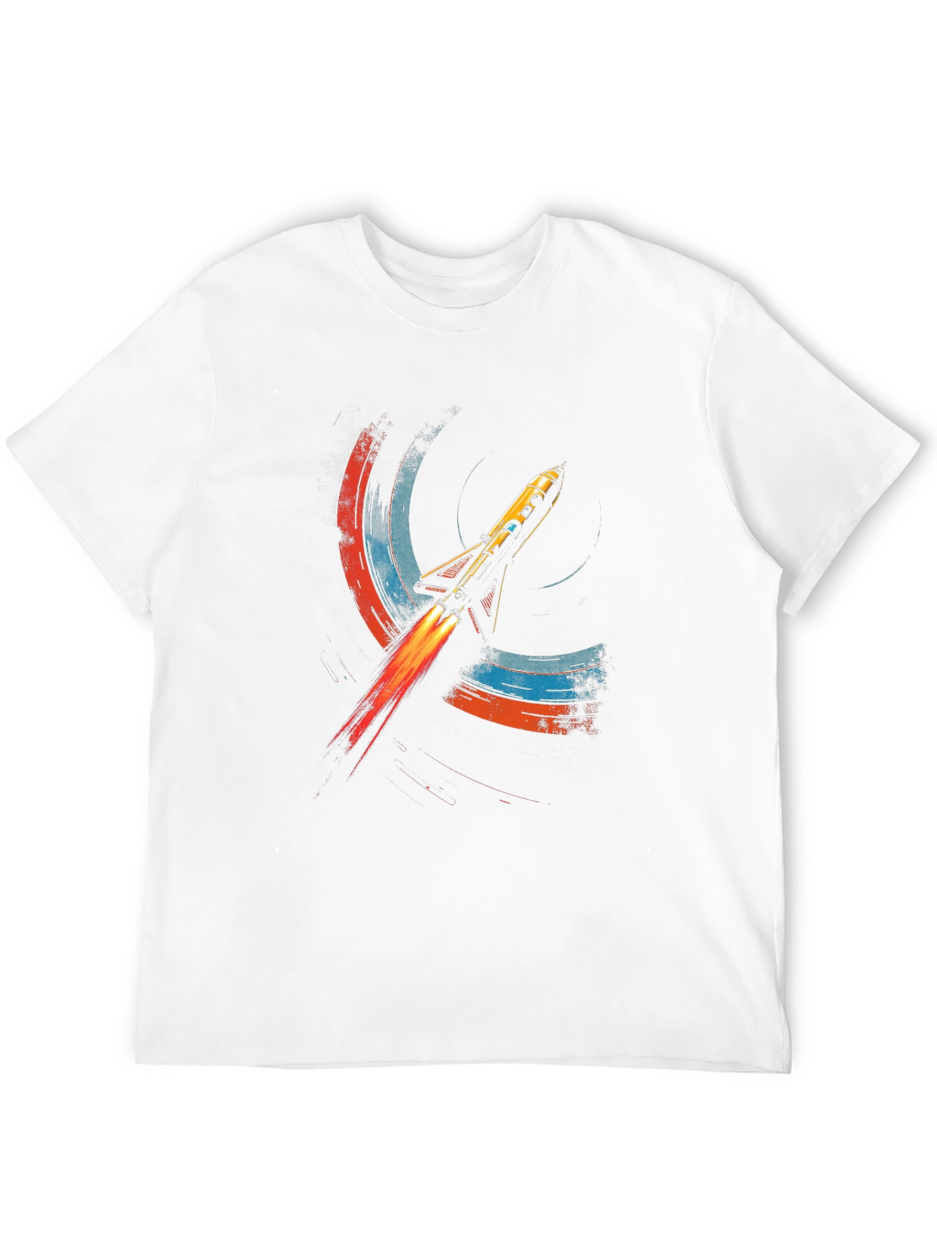 Retro Rocket Graphic Tee - Space Adventure Shirt