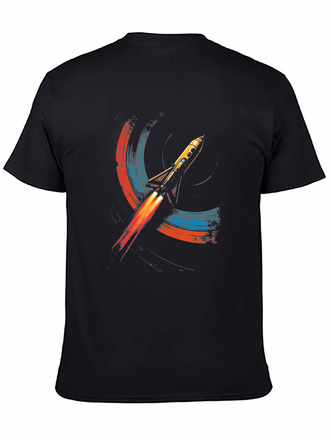 Retro Rocket Graphic Tee - Space Adventure Shirt