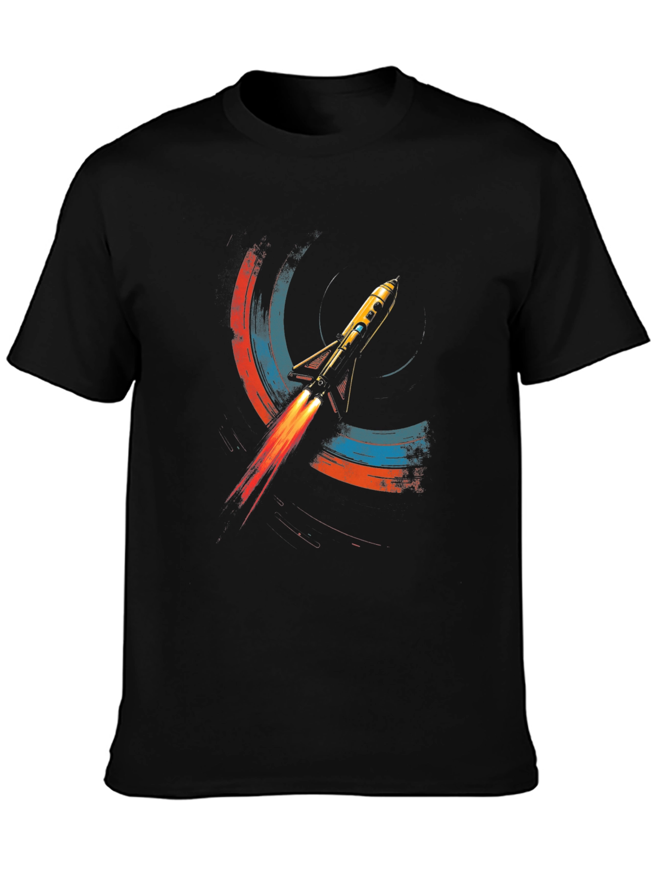 Retro Rocket Graphic Tee - Space Adventure Shirt