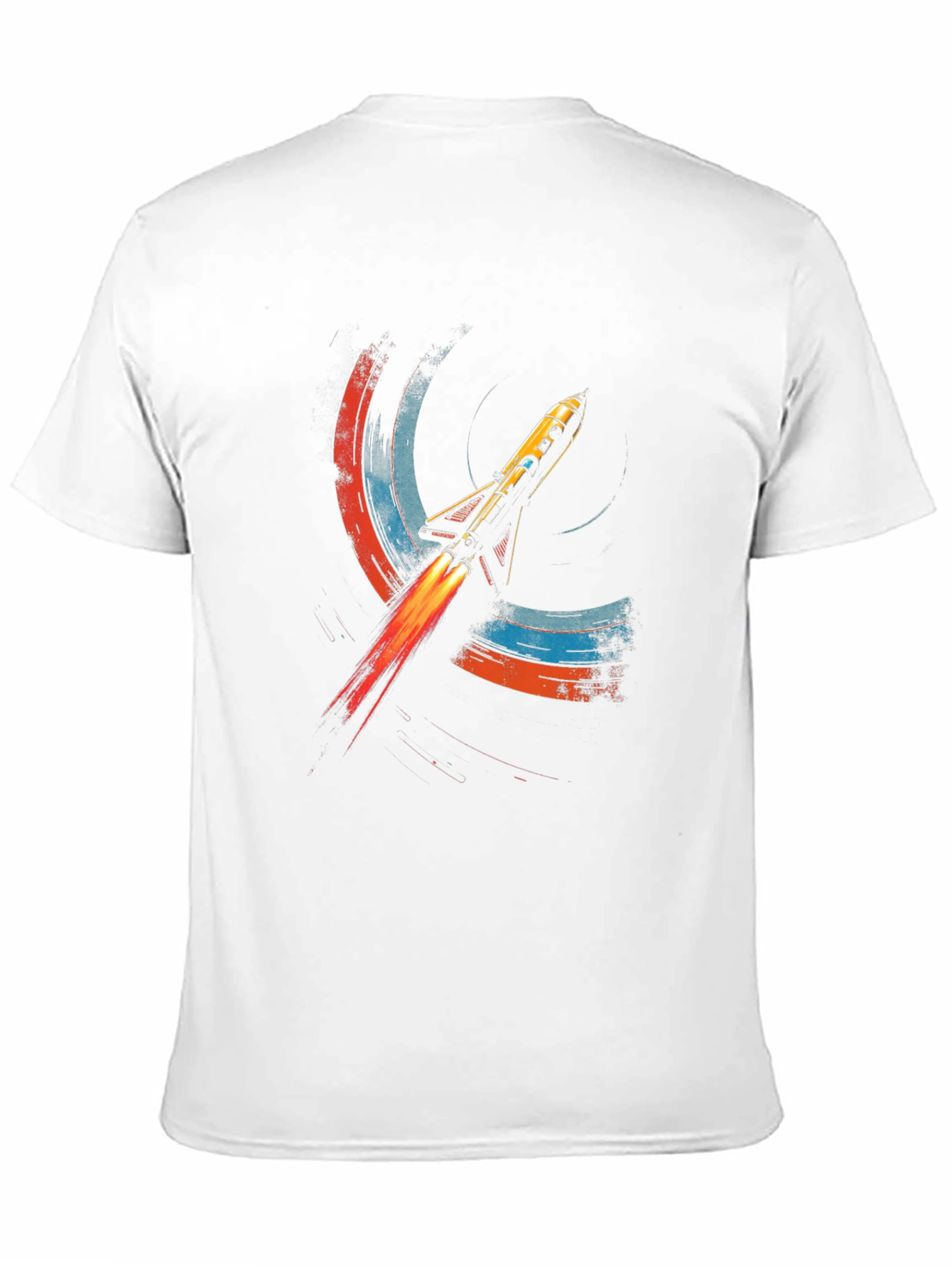Retro Rocket Graphic Tee - Space Adventure Shirt