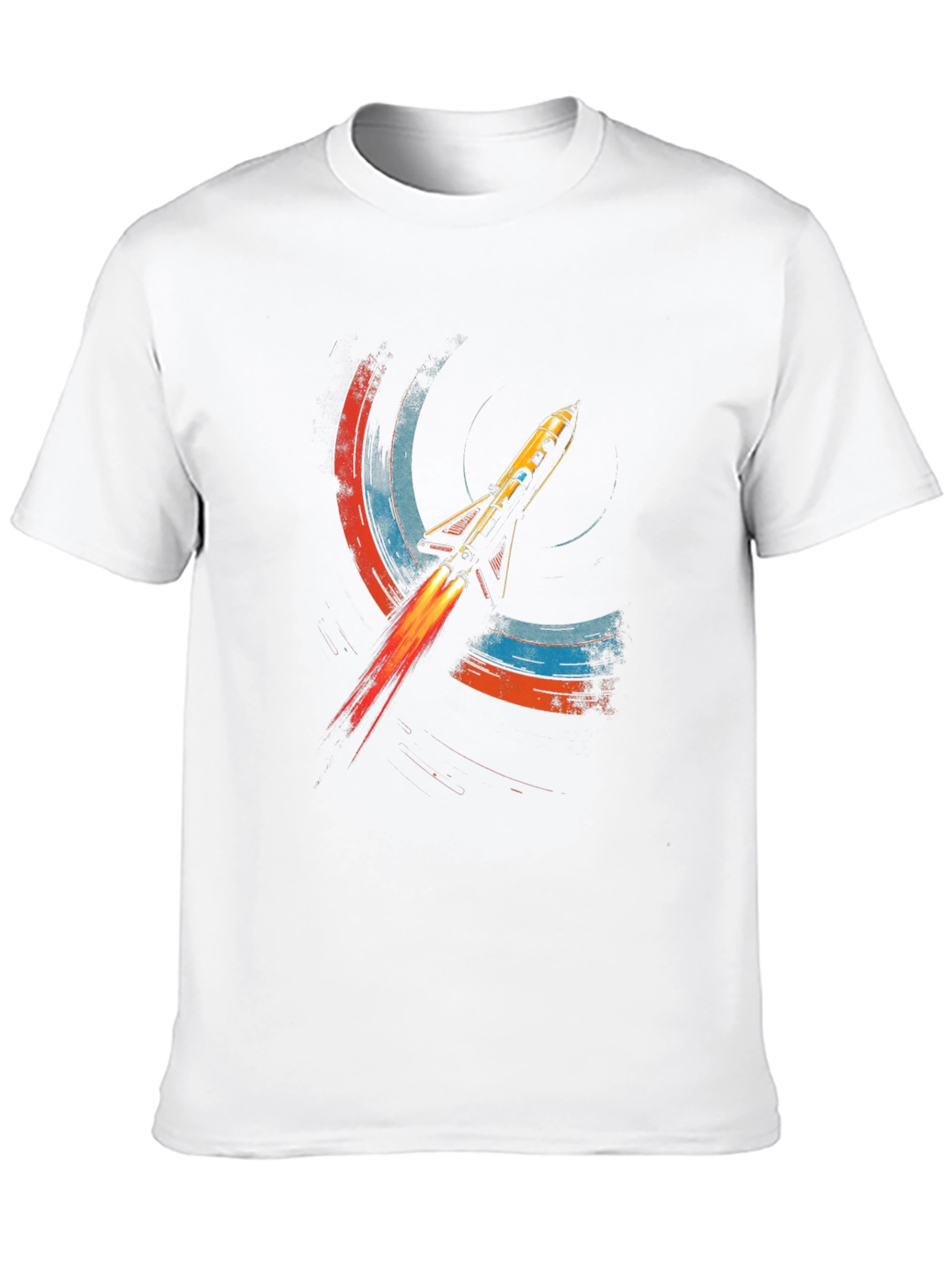 Retro Rocket Graphic Tee - Space Adventure Shirt