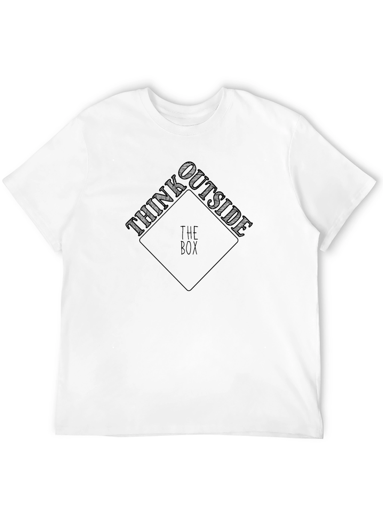 Think Outside the Box Black Graphic Tee