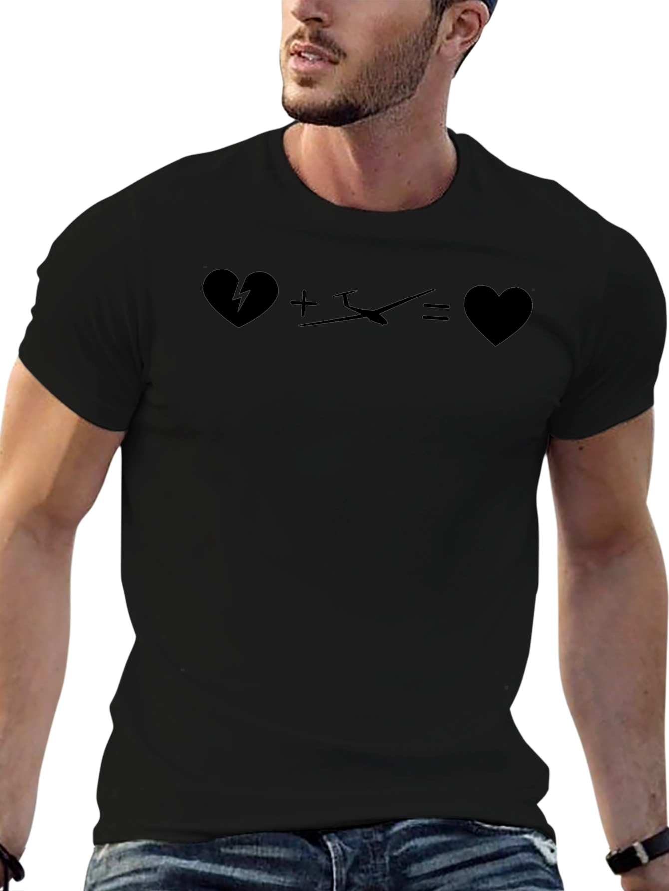 Broken Heart Airplane Equals Whole Heart T-Shirt