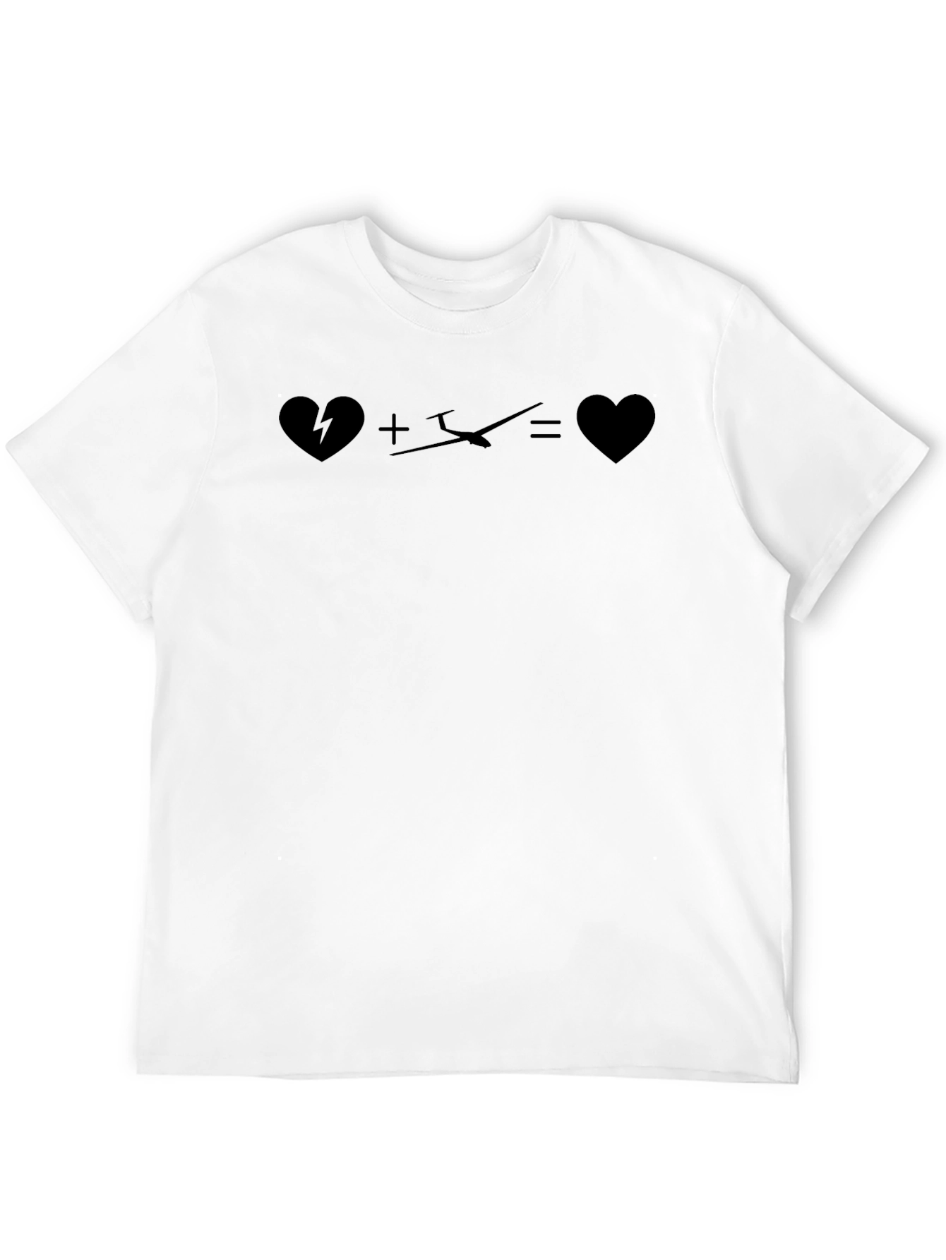 Broken Heart Airplane Equals Whole Heart T-Shirt