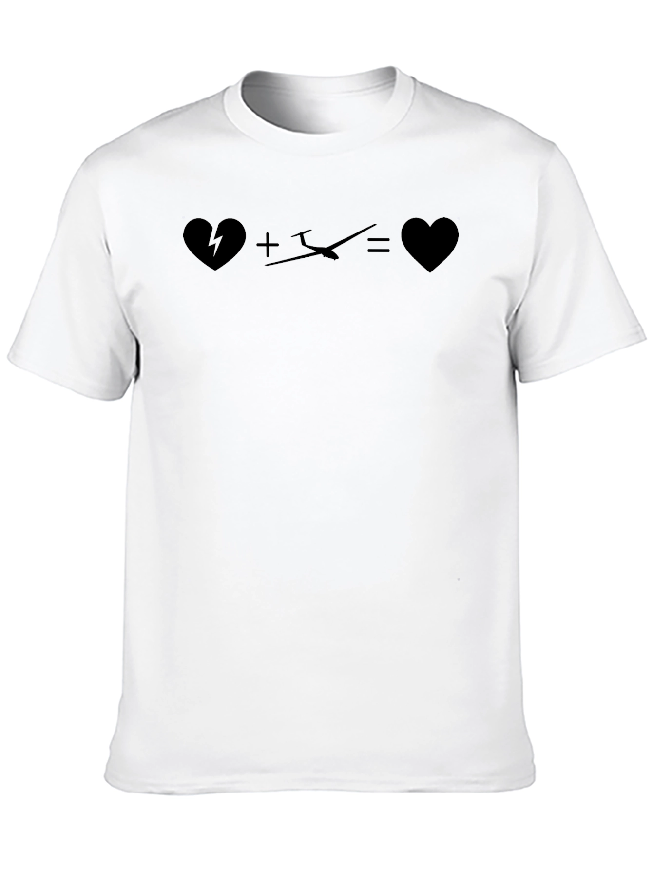 Broken Heart Airplane Equals Whole Heart T-Shirt
