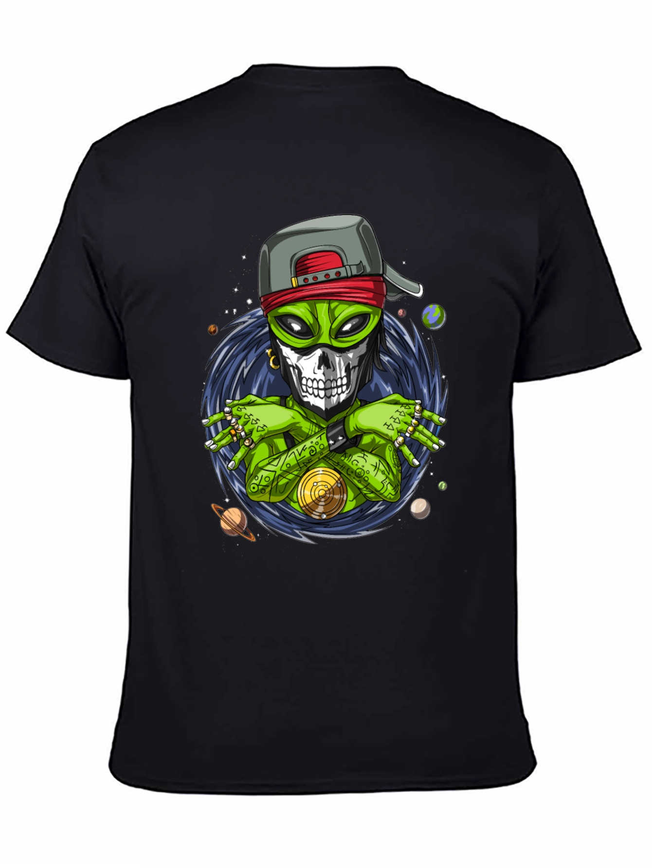 Alien DJ Graphic Tee - Space Rave Style