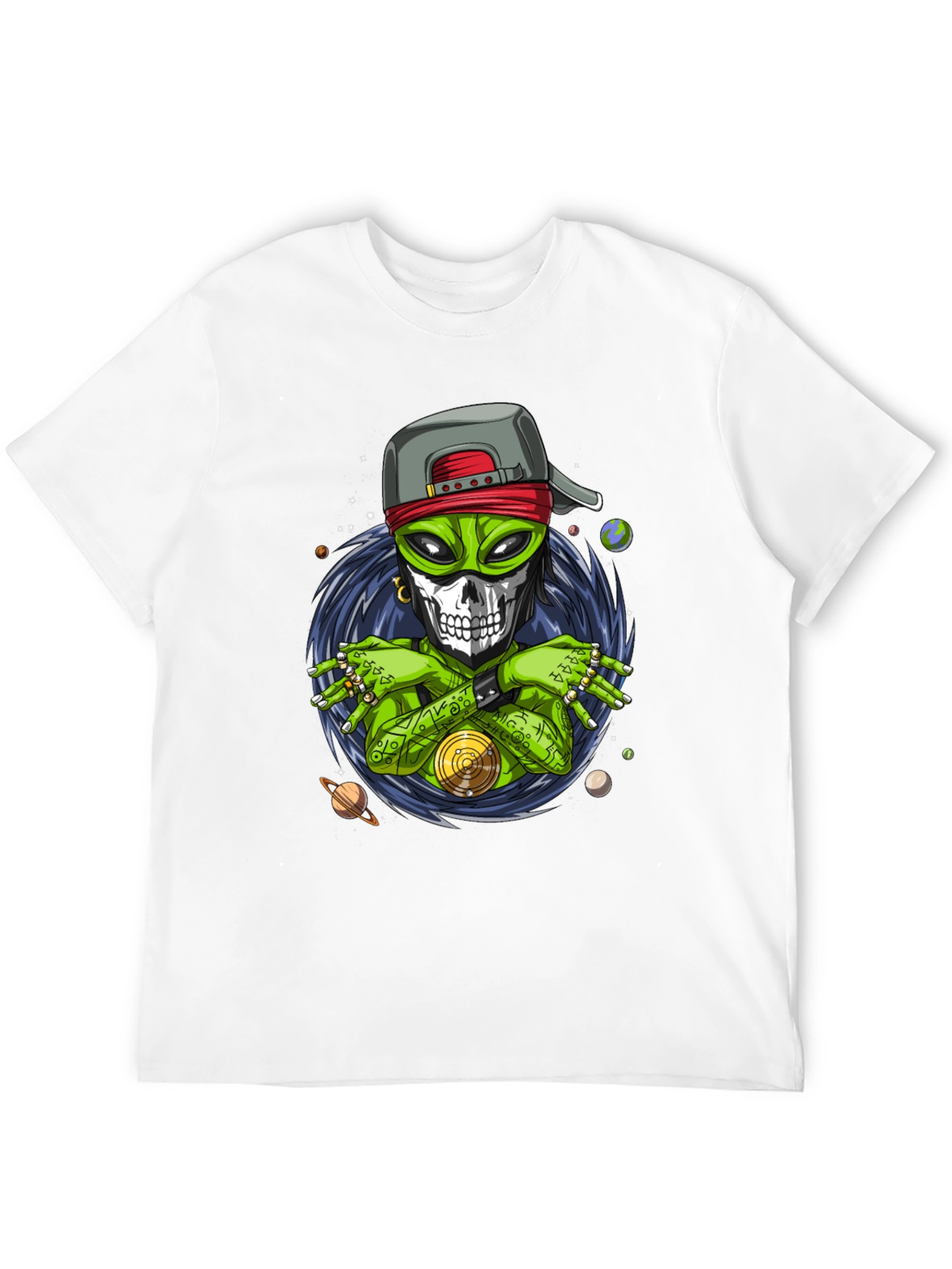 Alien DJ Graphic Tee - Space Rave Style