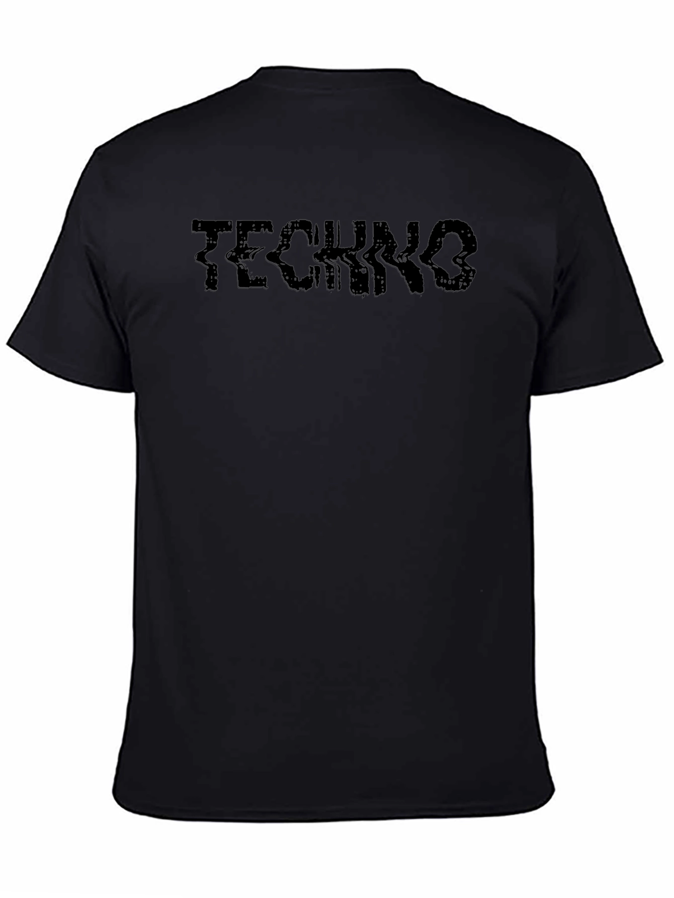 Techno Glitch Black T-Shirt