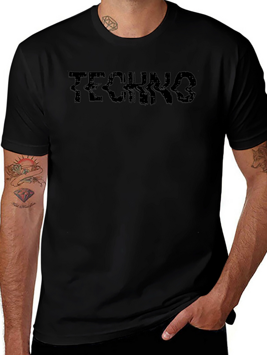 Techno Glitch Black T-Shirt