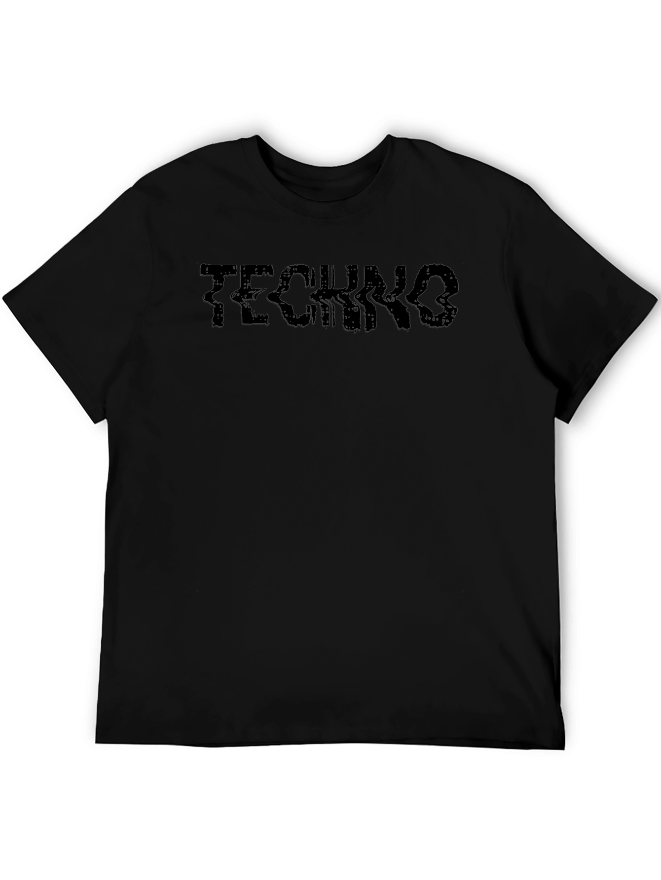 Techno Glitch Black T-Shirt