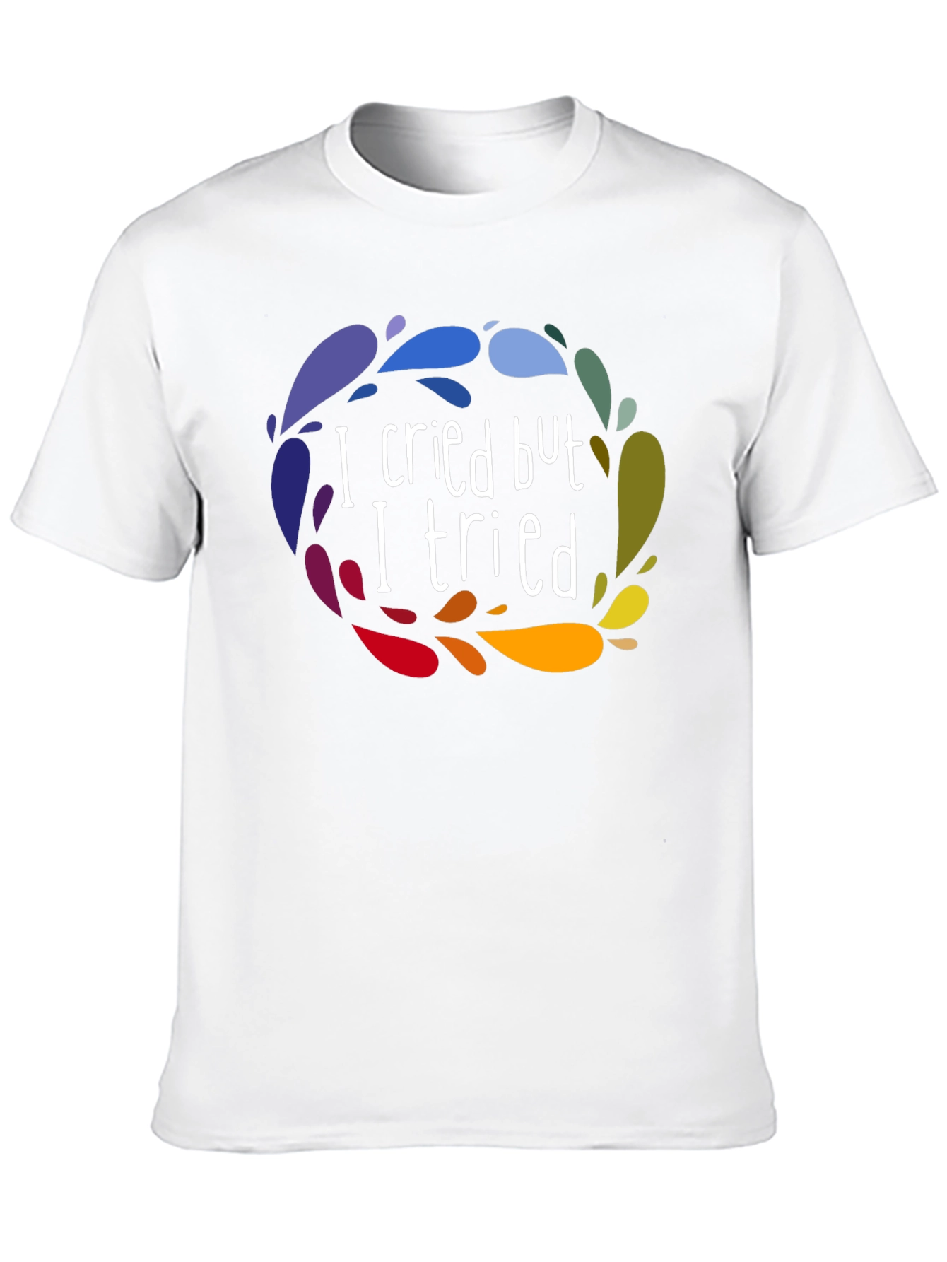 I Cried But I Tried Graphic Tee - Black