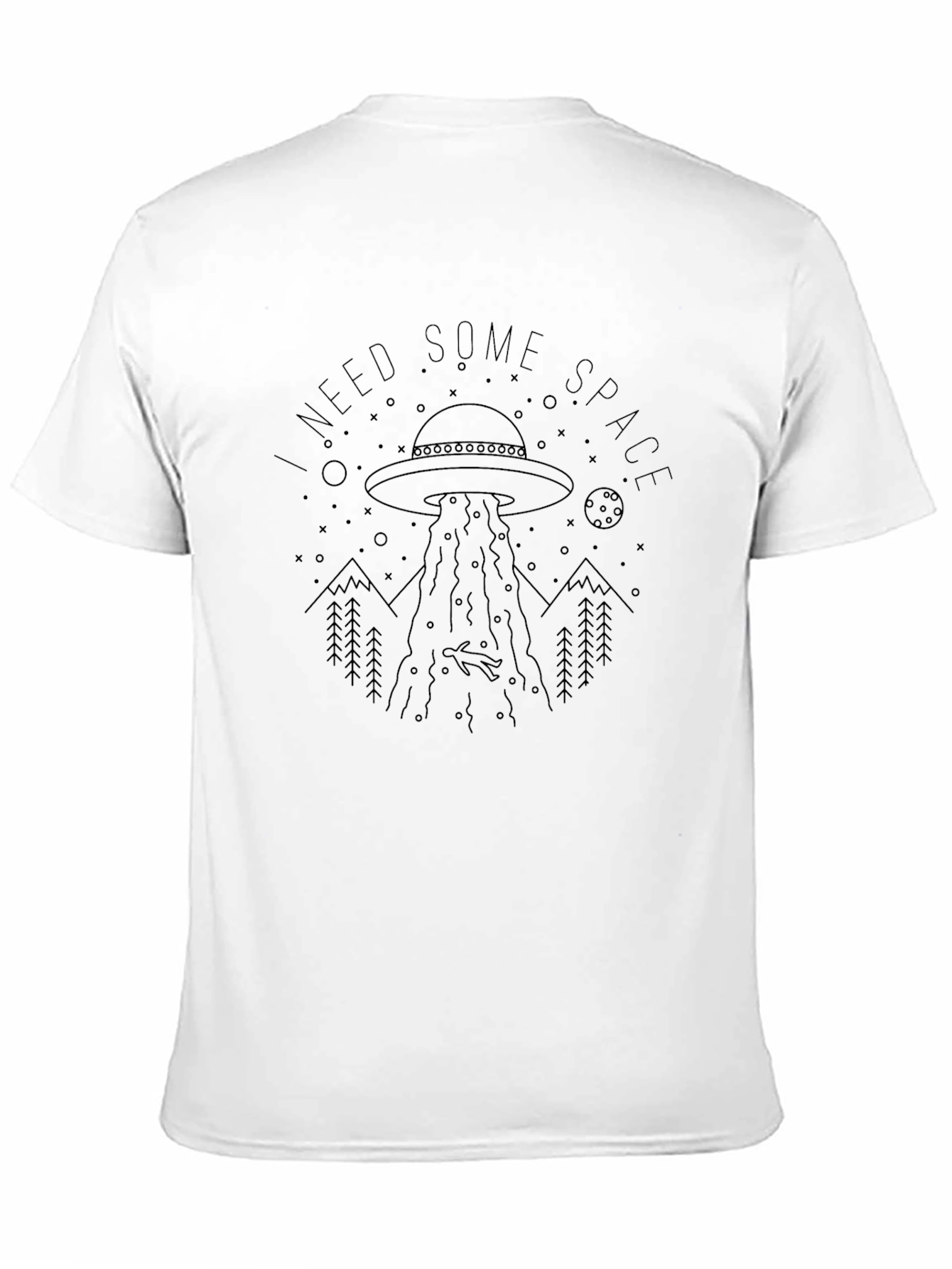 I Need Some Space UFO Graphic Tee - Black