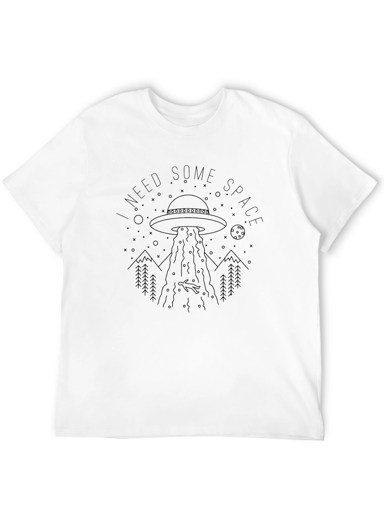 I Need Some Space UFO Graphic Tee - Black