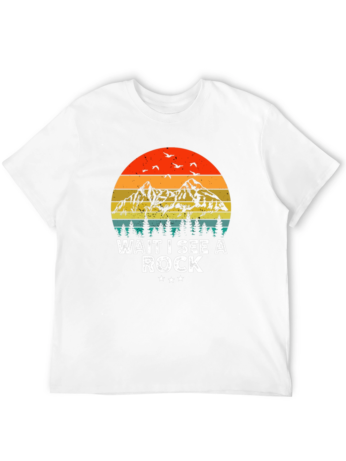 Wait I See a Rock T-Shirt - Mountain Sunset