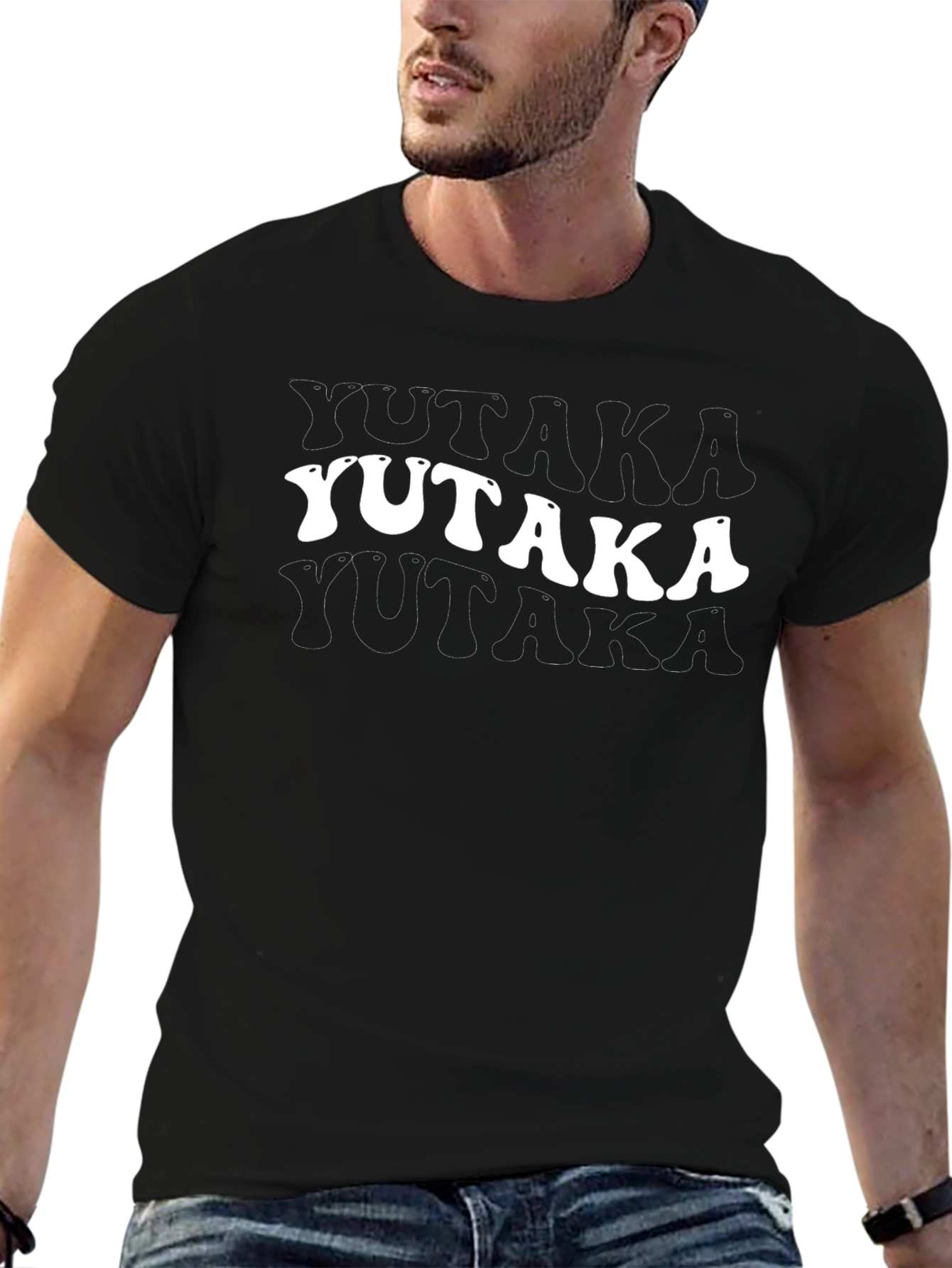 YUTAKA Retro Graphic Tee - Stylish Casual Wear