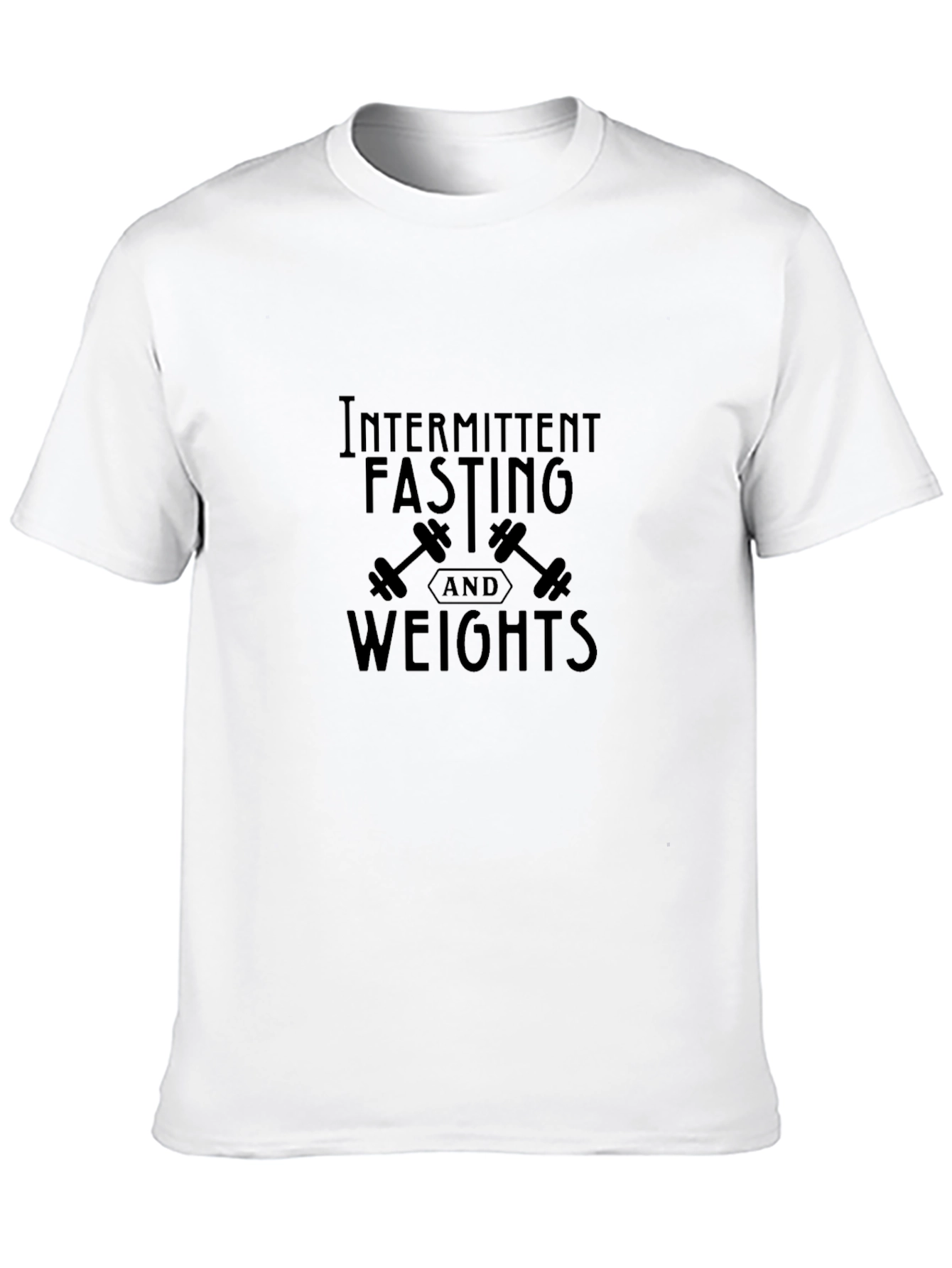Intermittent Fasting Weights Black Graphic T-Shirt