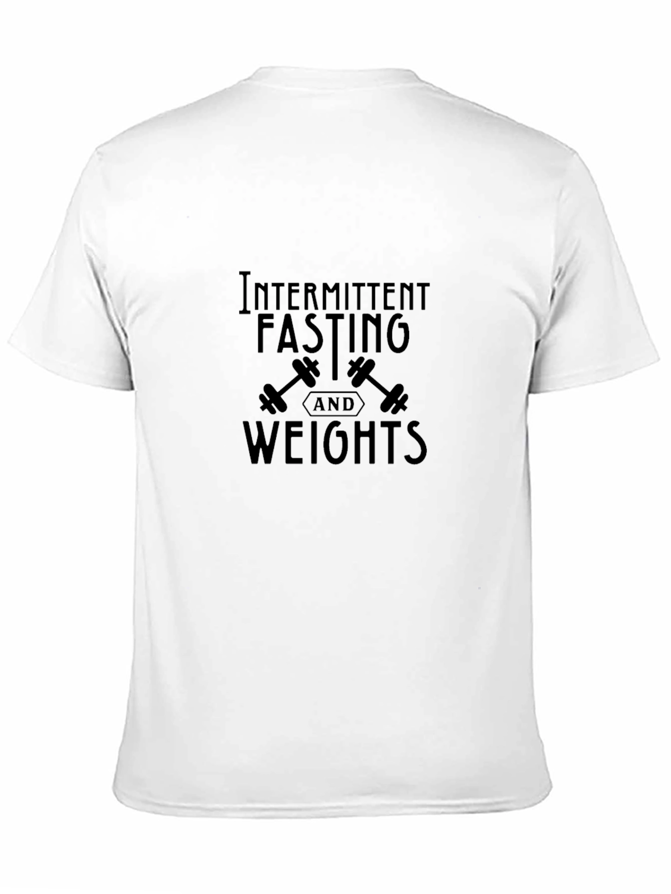 Intermittent Fasting Weights Black Graphic T-Shirt