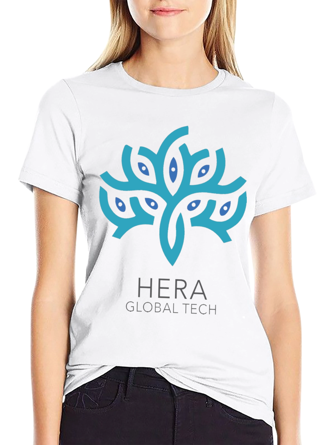 Hera Global Tech Black T-Shirt - Stylish Graphic Tee