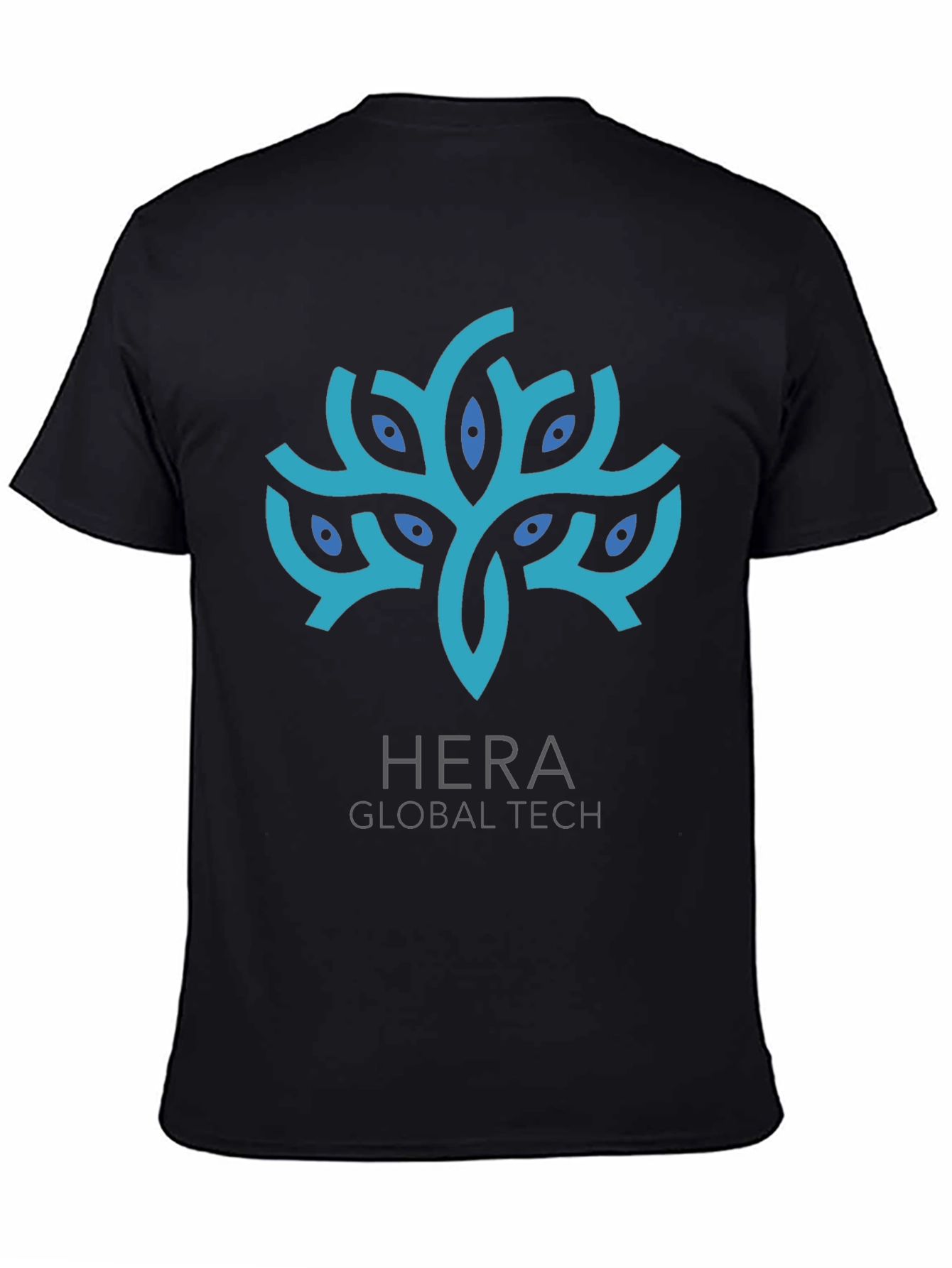 Hera Global Tech Black T-Shirt - Stylish Graphic Tee