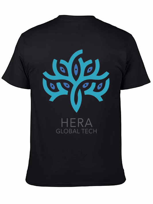 Hera Global Tech Black T-Shirt - Stylish Graphic Tee